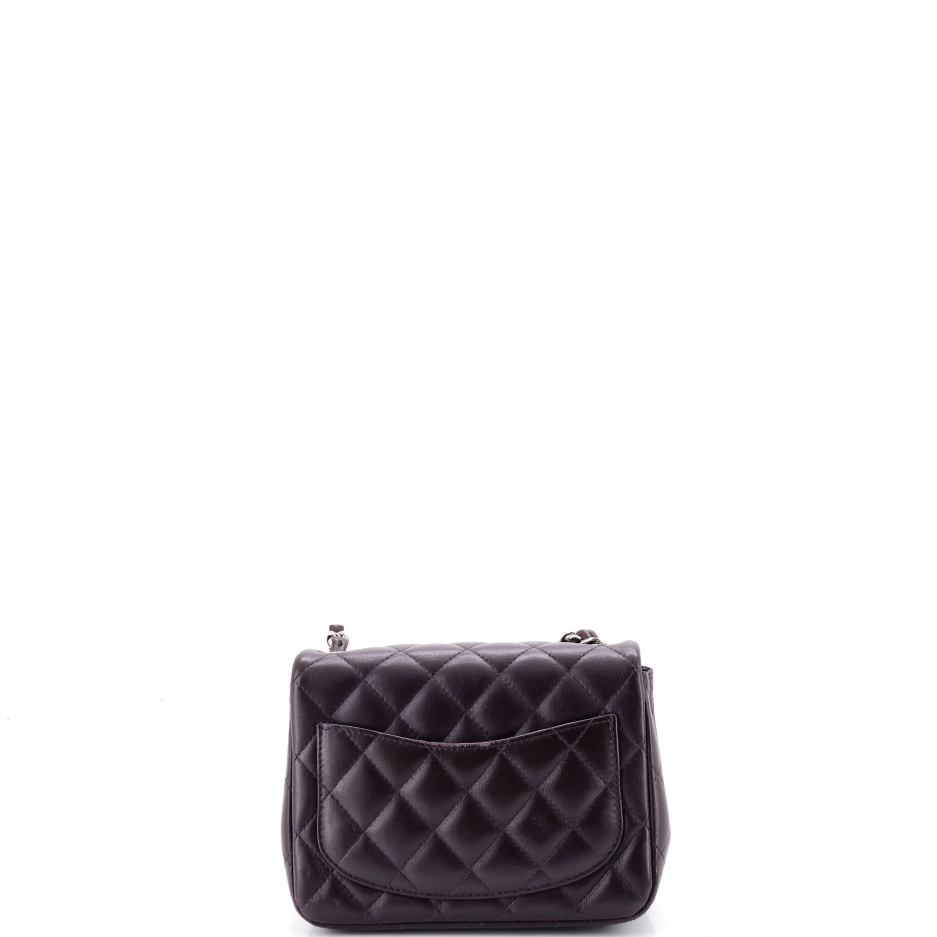 Square Classic Single Flap Bag Quilted Lambskin Mini - Image 4