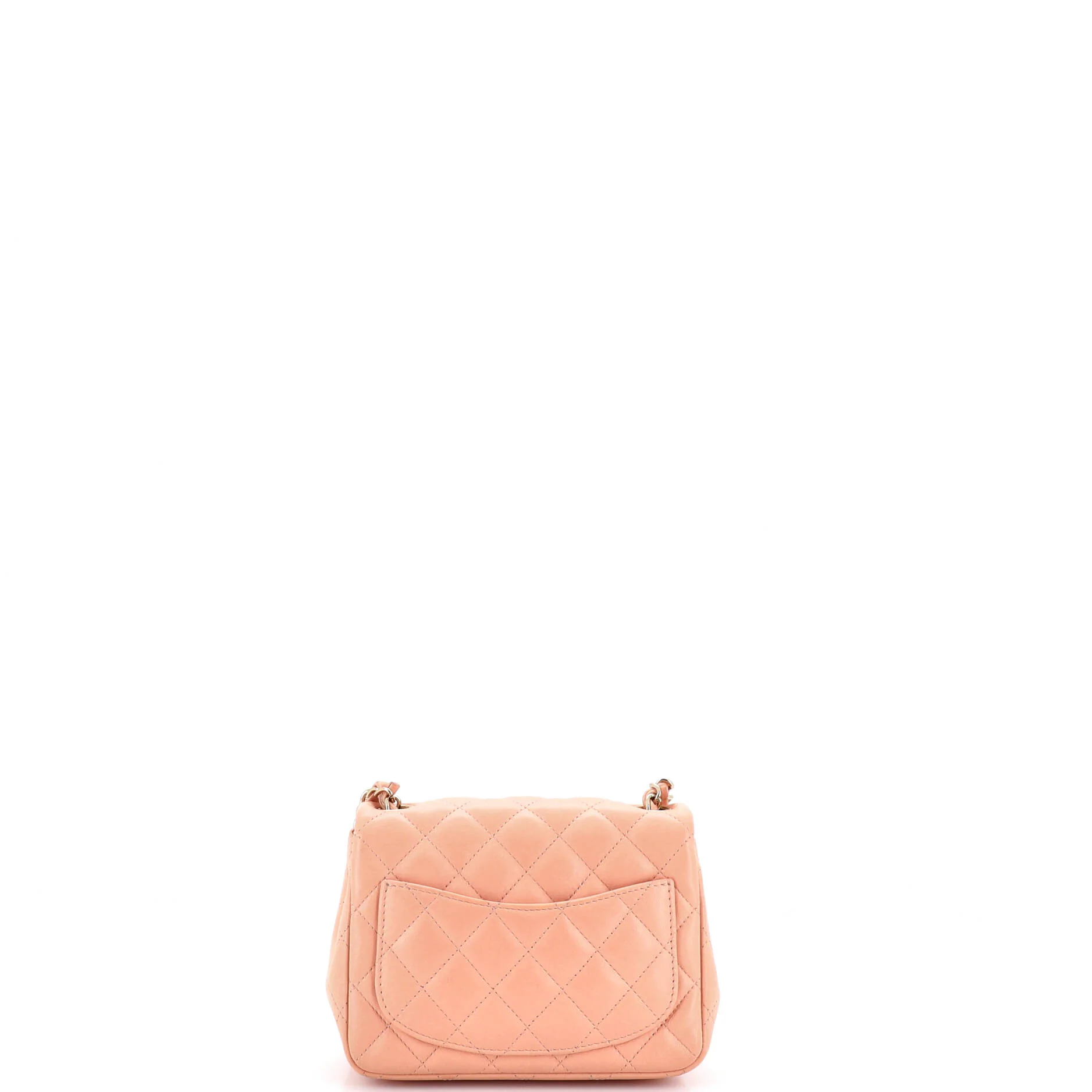 Square Classic Single Flap Bag Quilted Lambskin Mini - Image 4