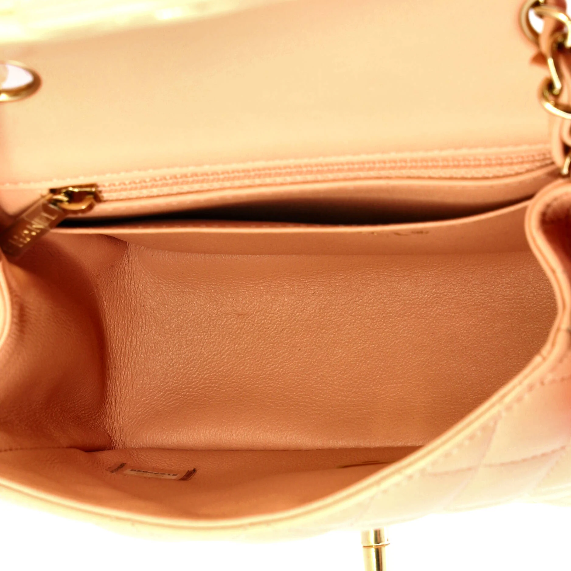 Square Classic Single Flap Bag Quilted Lambskin Mini - Image 6