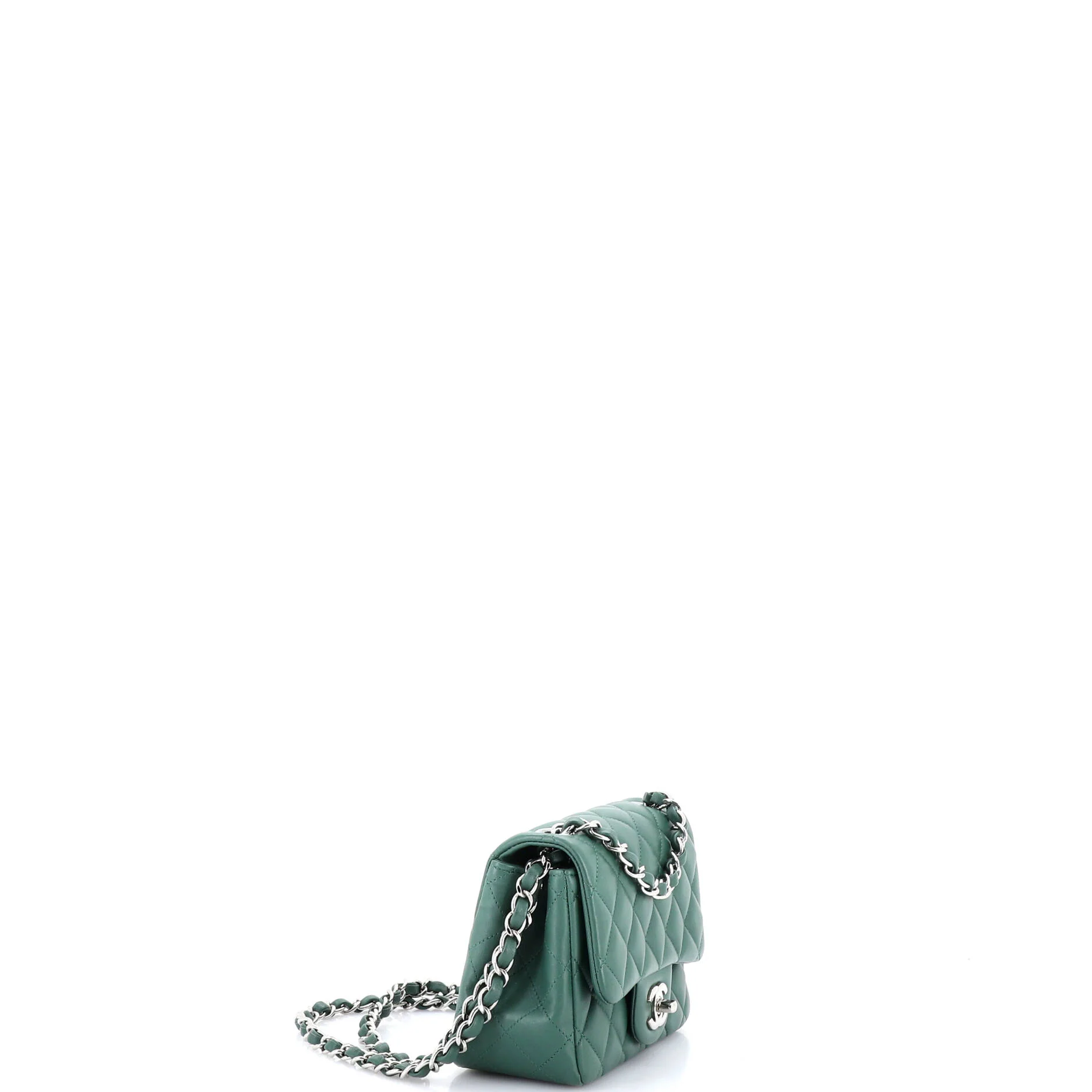 Square Classic Single Flap Bag Quilted Lambskin Mini - Image 3