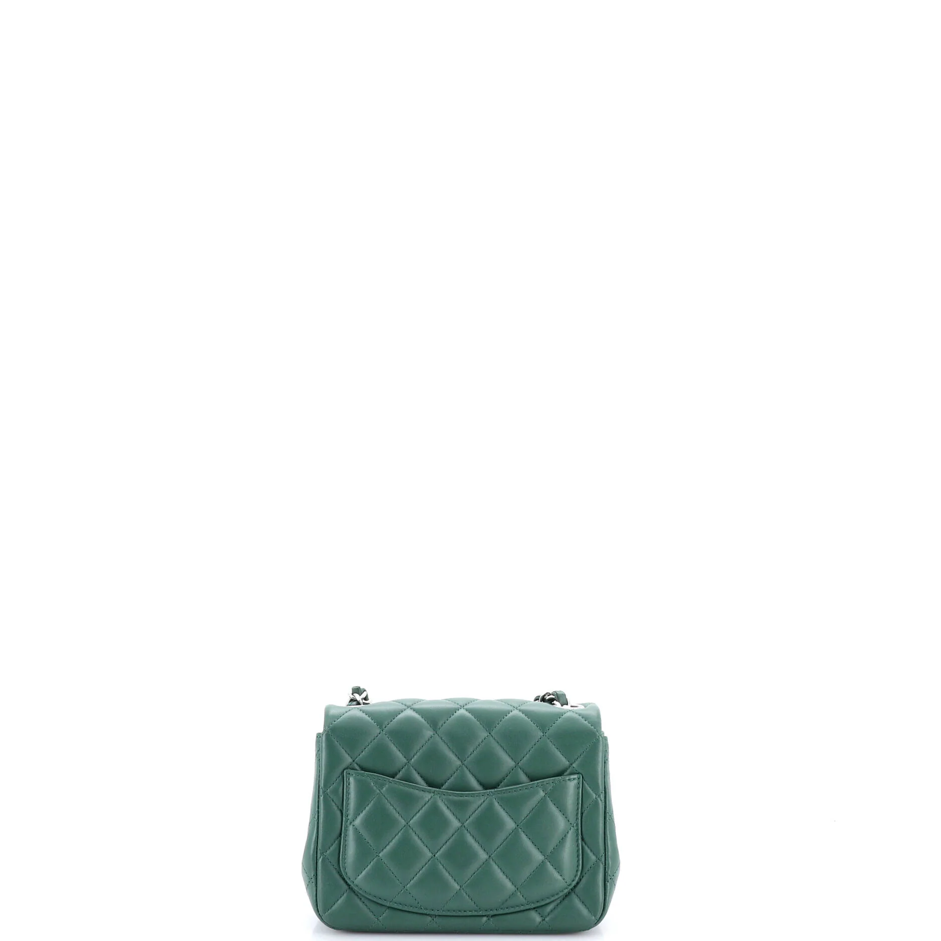 Square Classic Single Flap Bag Quilted Lambskin Mini - Image 4