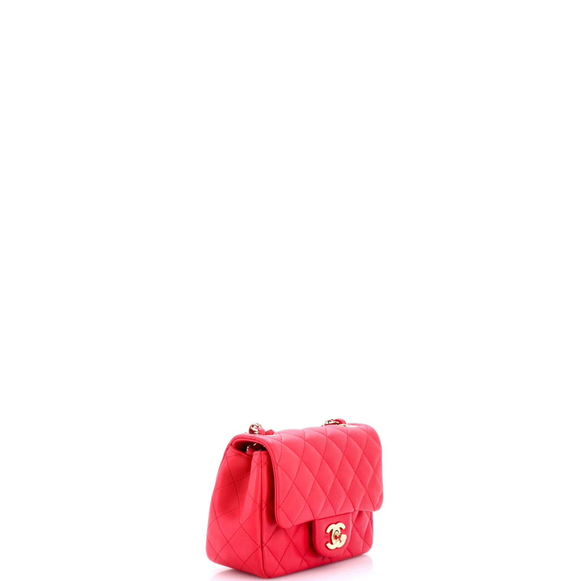 Square Classic Single Flap Bag Quilted Lambskin Mini - Image 2