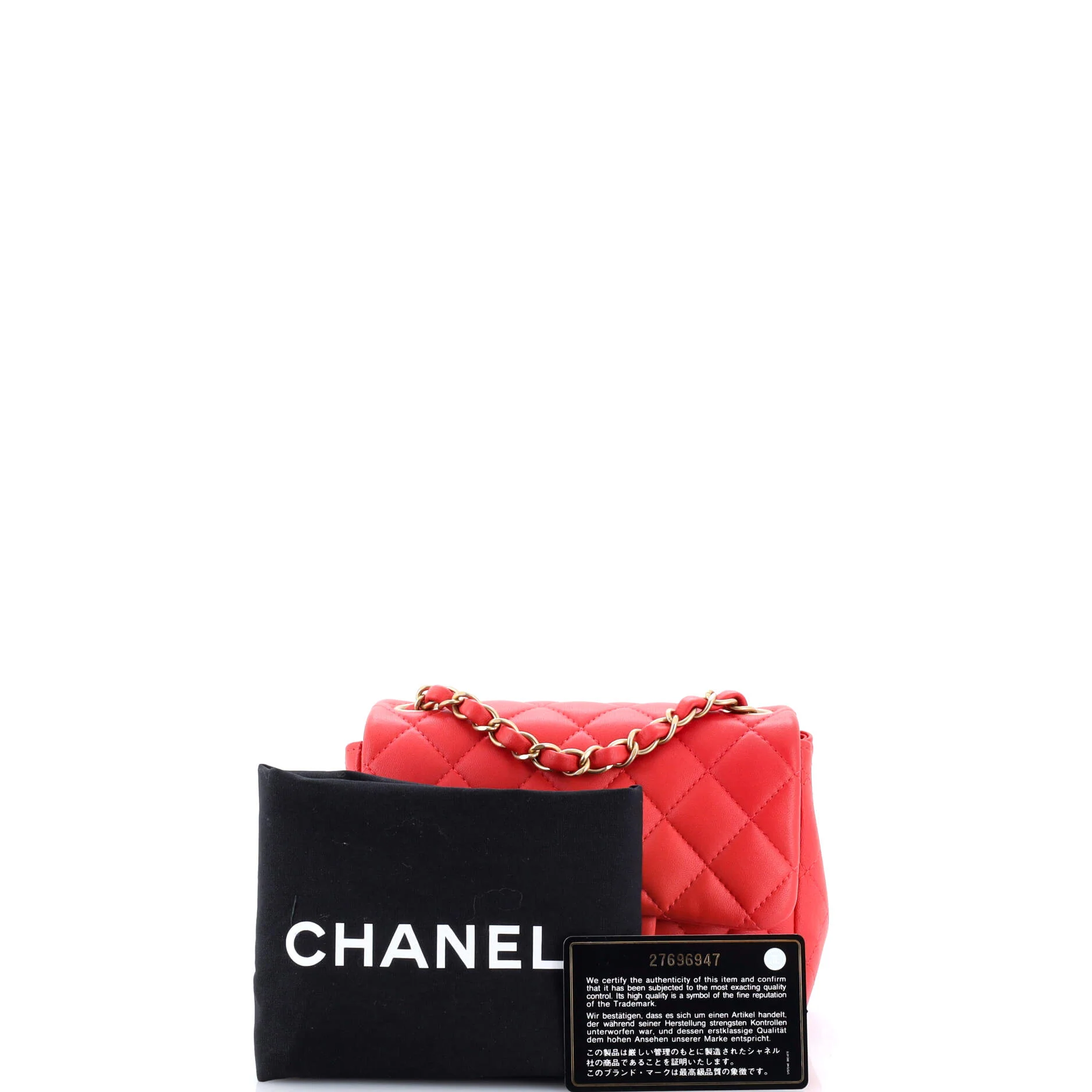 Square Classic Single Flap Bag Quilted Lambskin Mini - Image 2