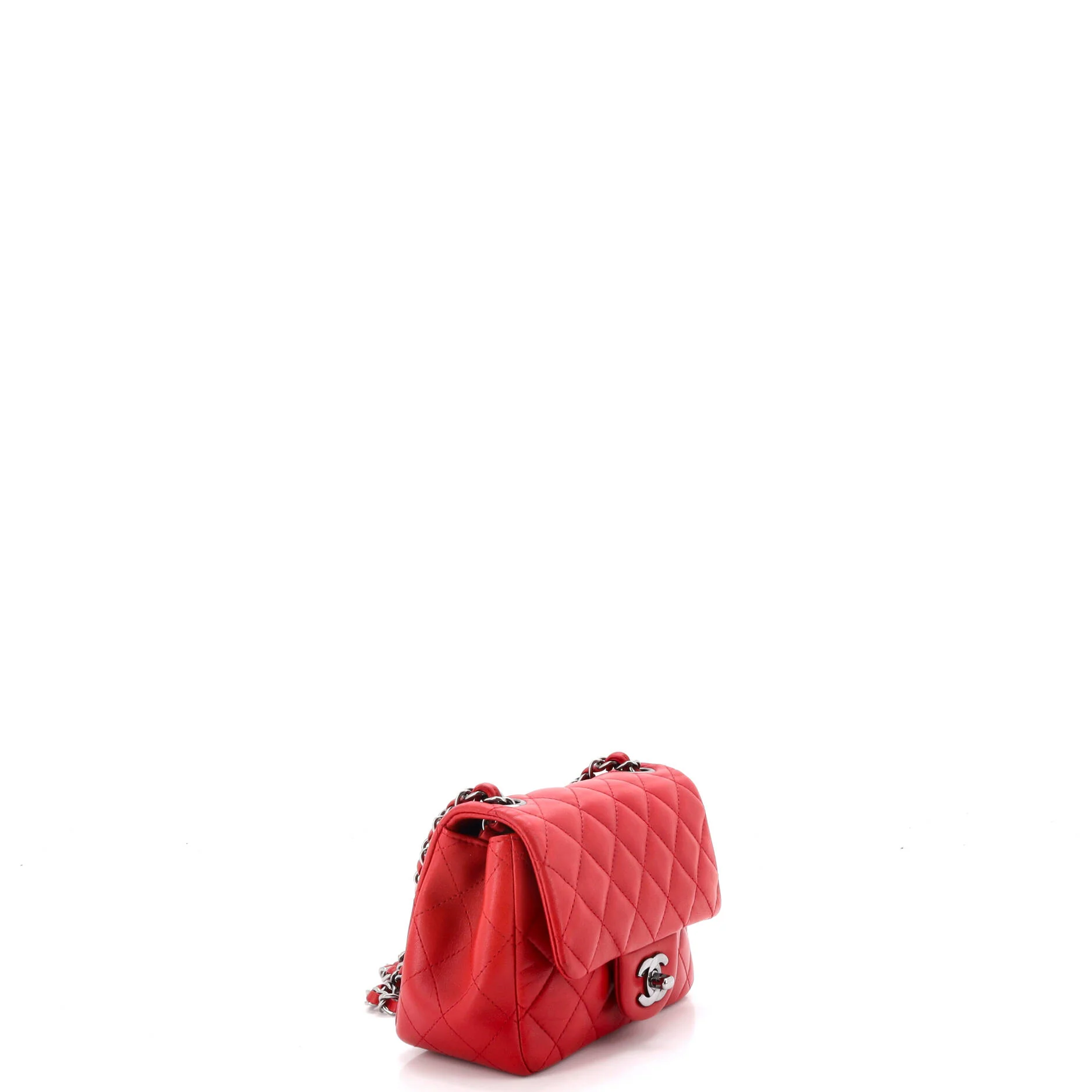 Square Classic Single Flap Bag Quilted Lambskin Mini - Image 2