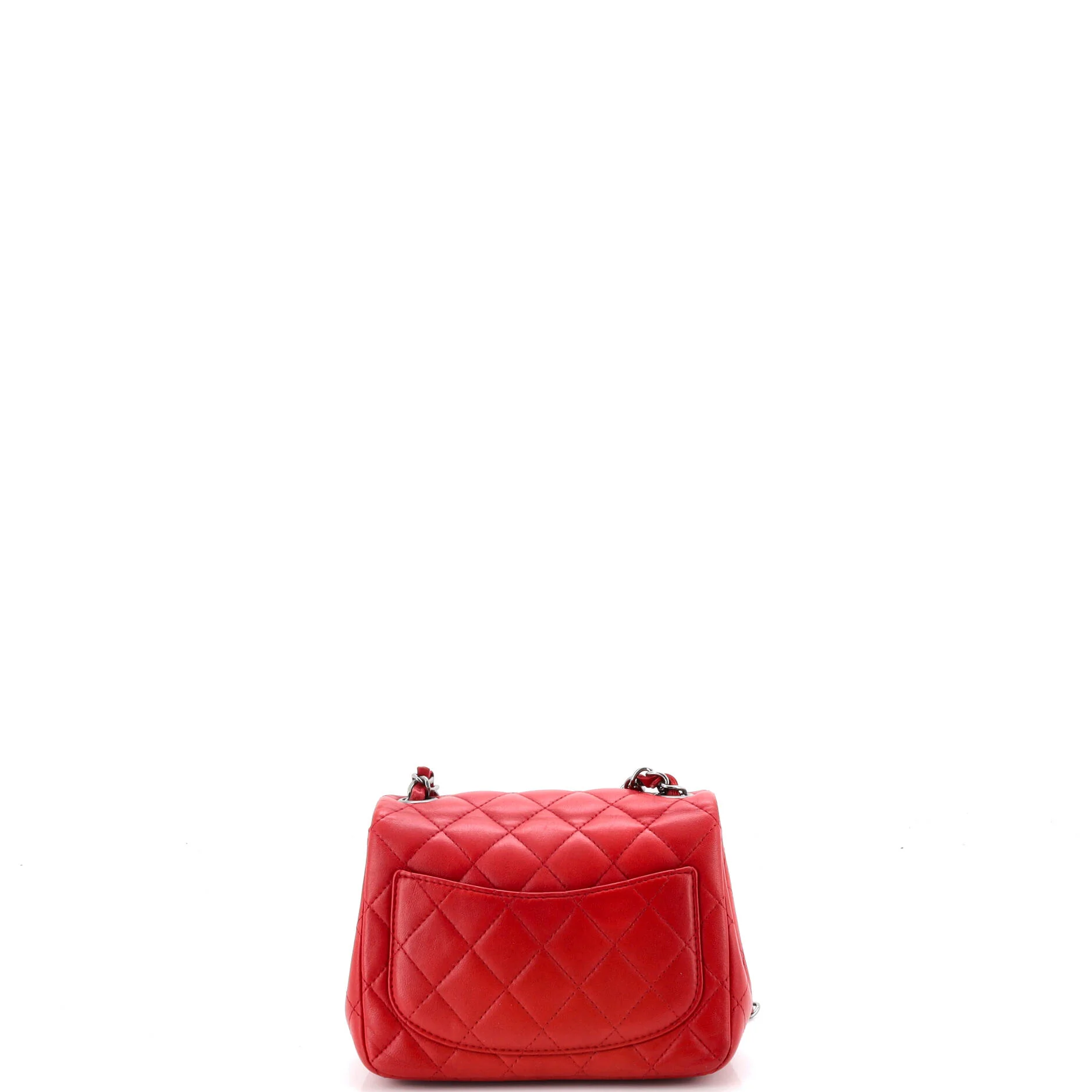 Square Classic Single Flap Bag Quilted Lambskin Mini - Image 3