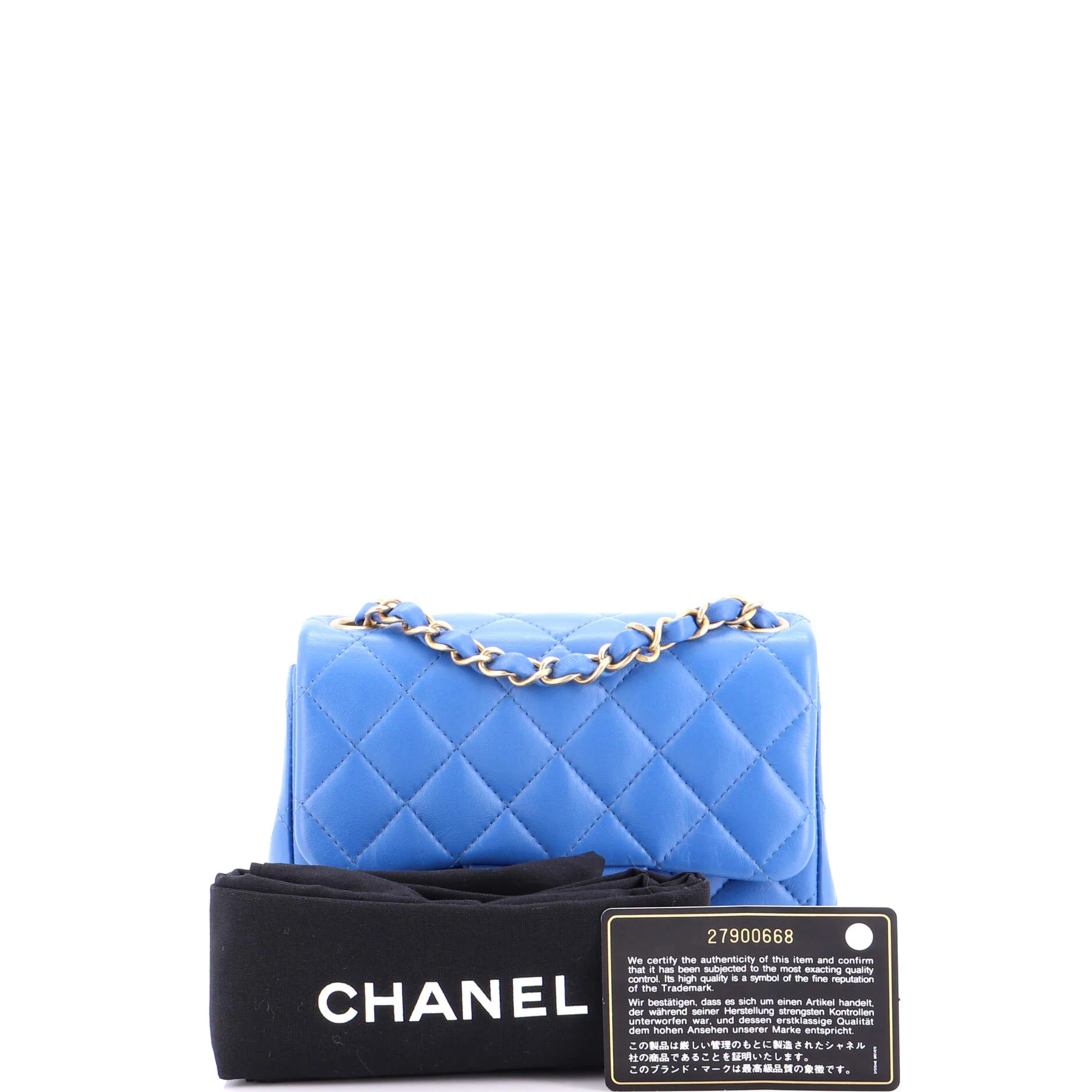Square Classic Single Flap Bag Quilted Lambskin Mini - Image 2