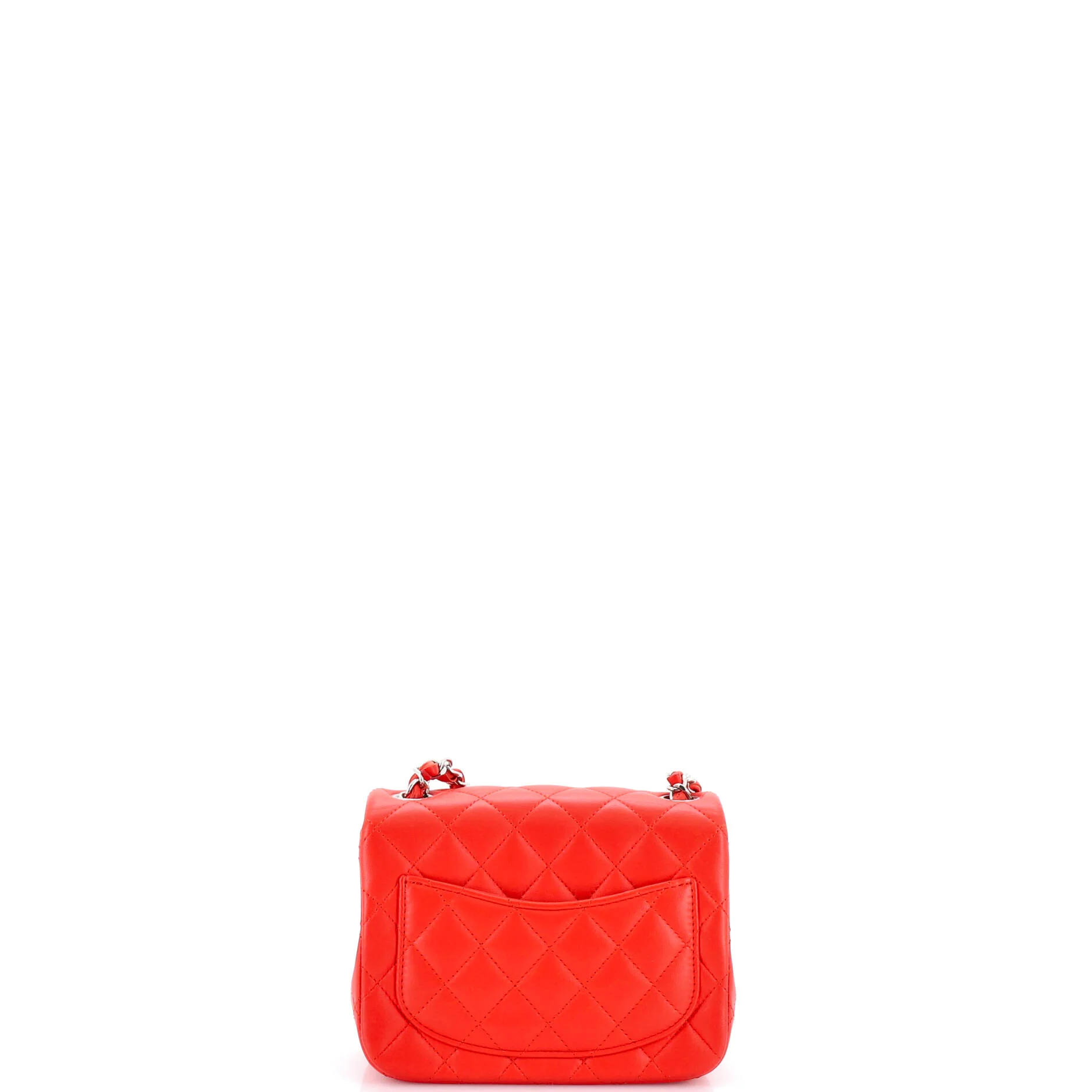 Square Classic Single Flap Bag Quilted Lambskin Mini - Image 4