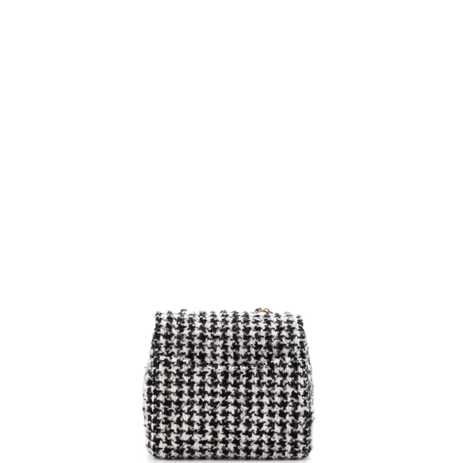 Square Classic Single Flap Bag Quilted Tweed and Sequins Mini - Image 3