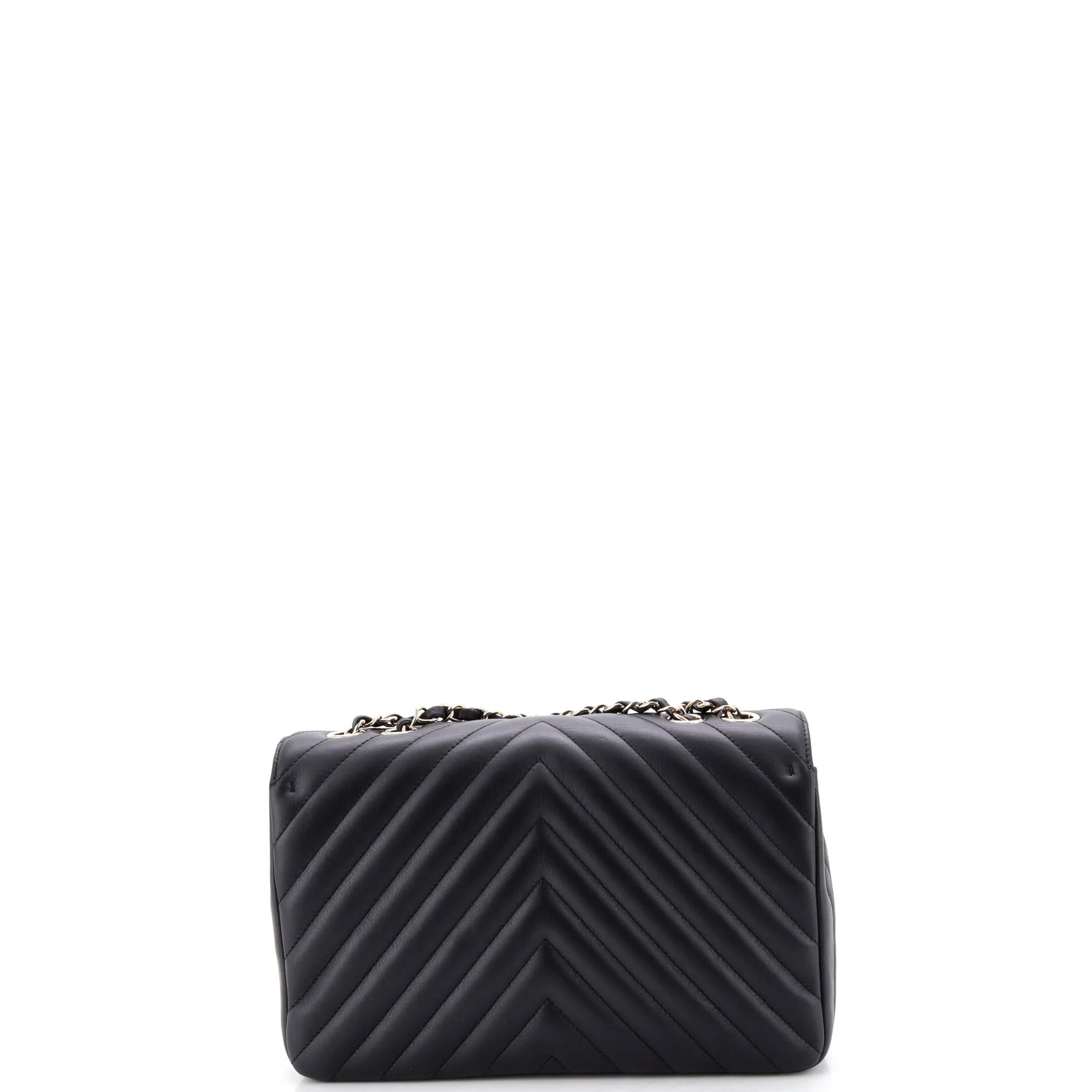 Statement Flap Bag Chevron Calfskin Medium - Image 3