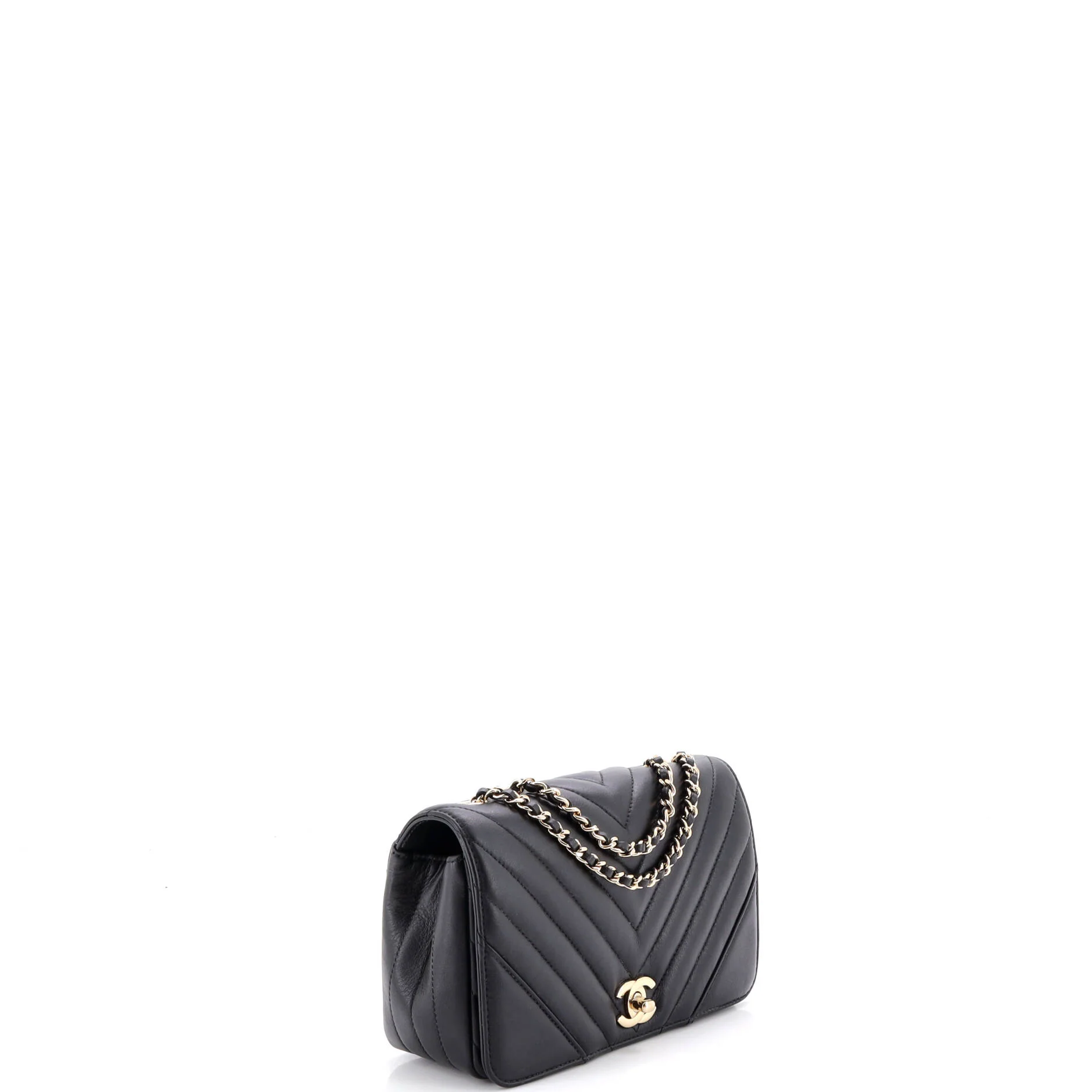 Statement Flap Bag Chevron Calfskin Mini - Image 3