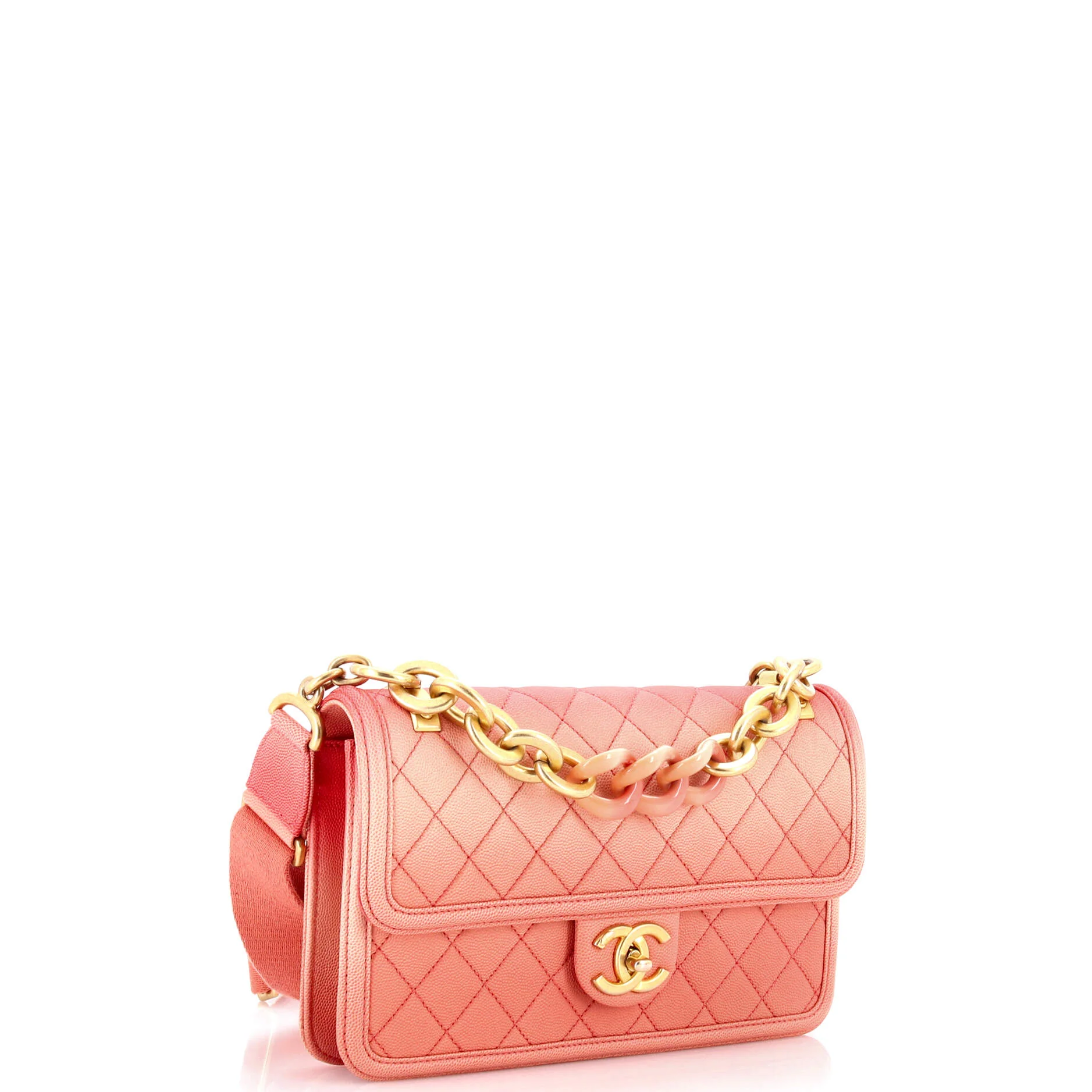 Sunset On The Sea Flap Bag Quilted Caviar Medium - Image 2