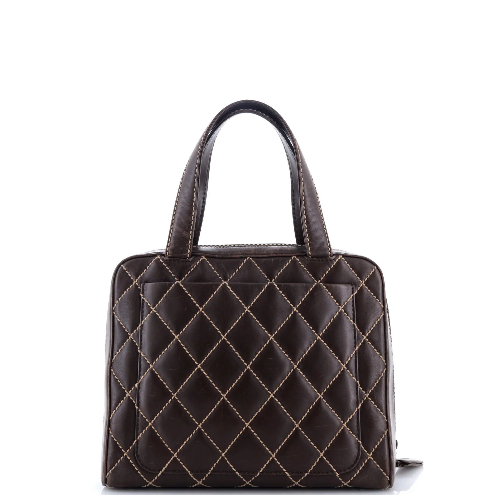 Surpique Zip Around Satchel Quilted Leather Medium - Image 3