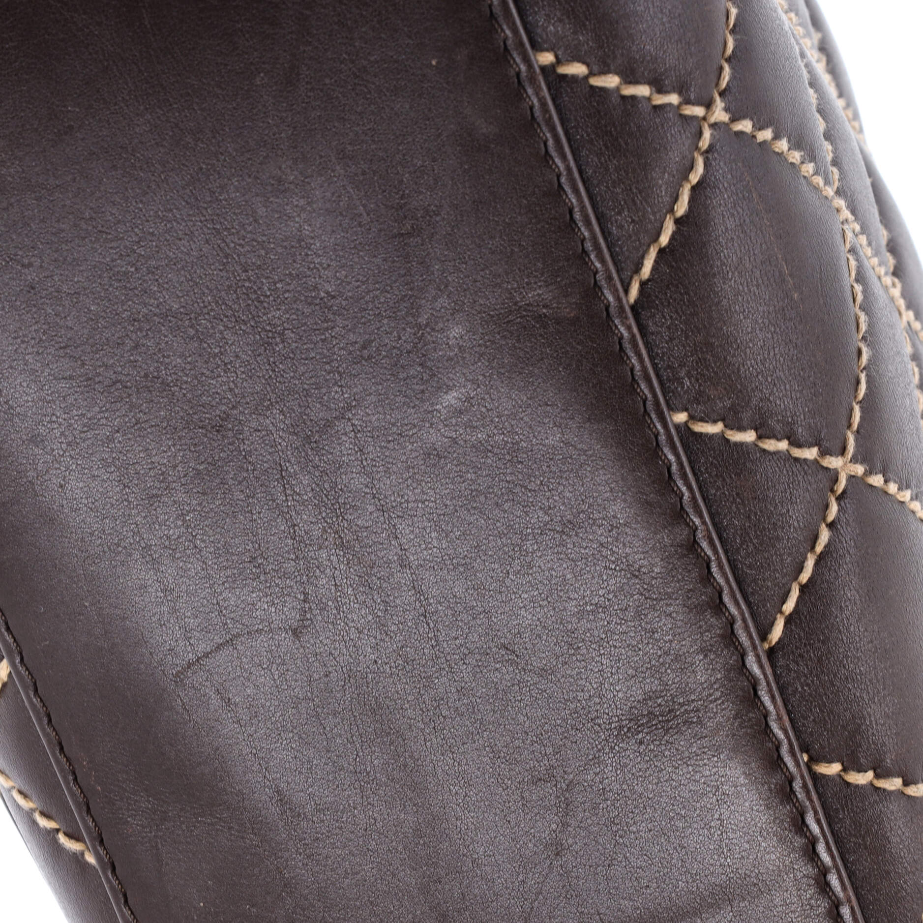 Surpique Zip Around Satchel Quilted Leather Medium - Image 6