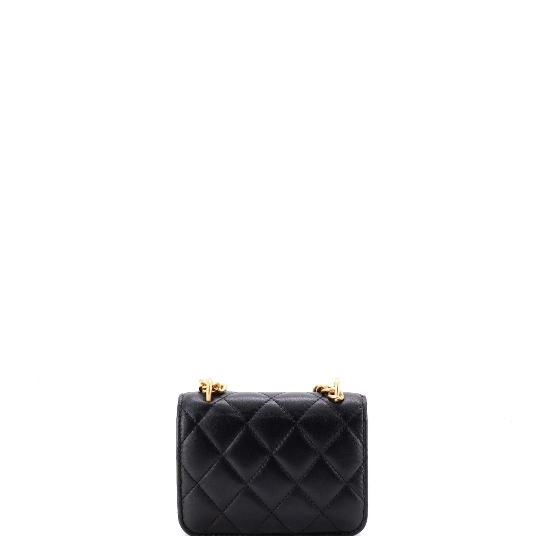 Sweet Camellia Flap Clutch with Chain Quilted Lambskin Mini - Image 3