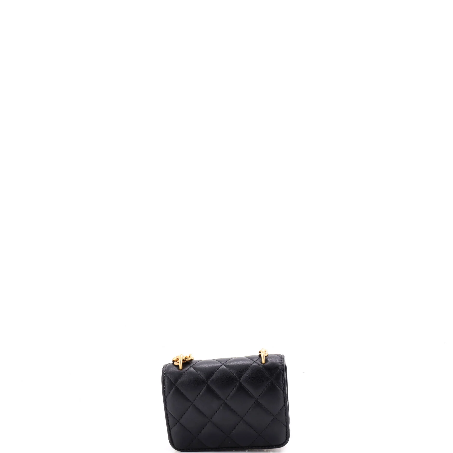 Sweet Camellia Flap Clutch with Chain Quilted Lambskin Mini - Image 3