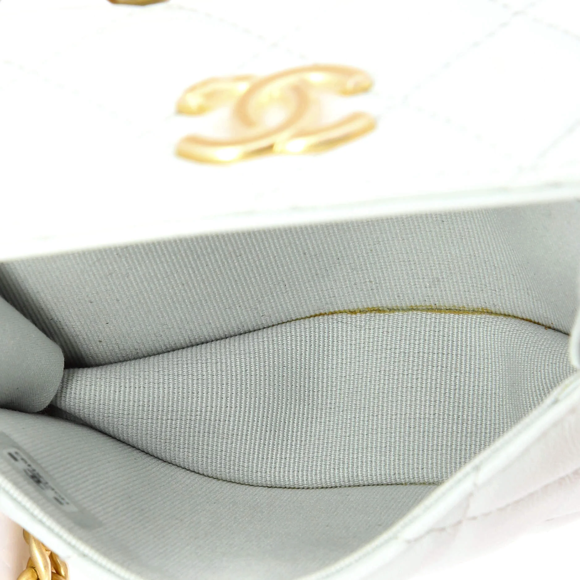Sweet Camellia Flap Clutch with Chain Quilted Lambskin Mini - Image 5