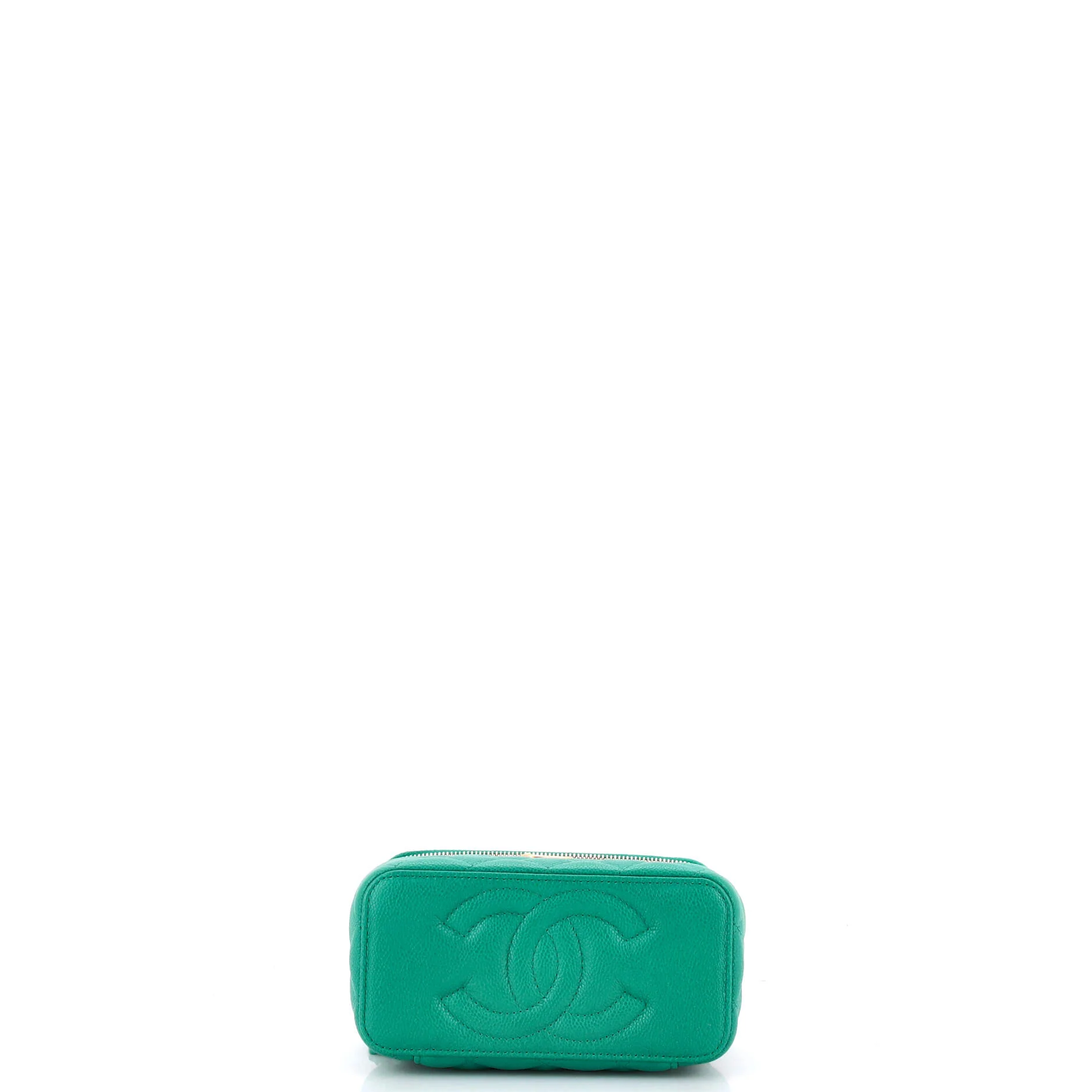 Sweet Heart Vanity Case with Chain Quilted Caviar Small - Image 4