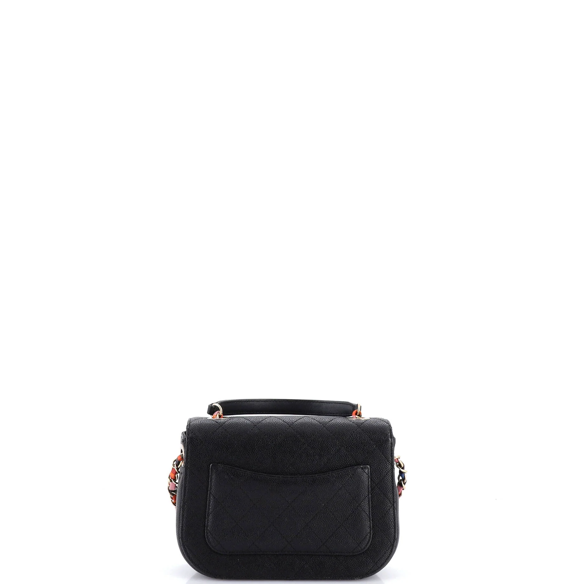 Thread Around Flap Bag Quilted Caviar Small - Image 3