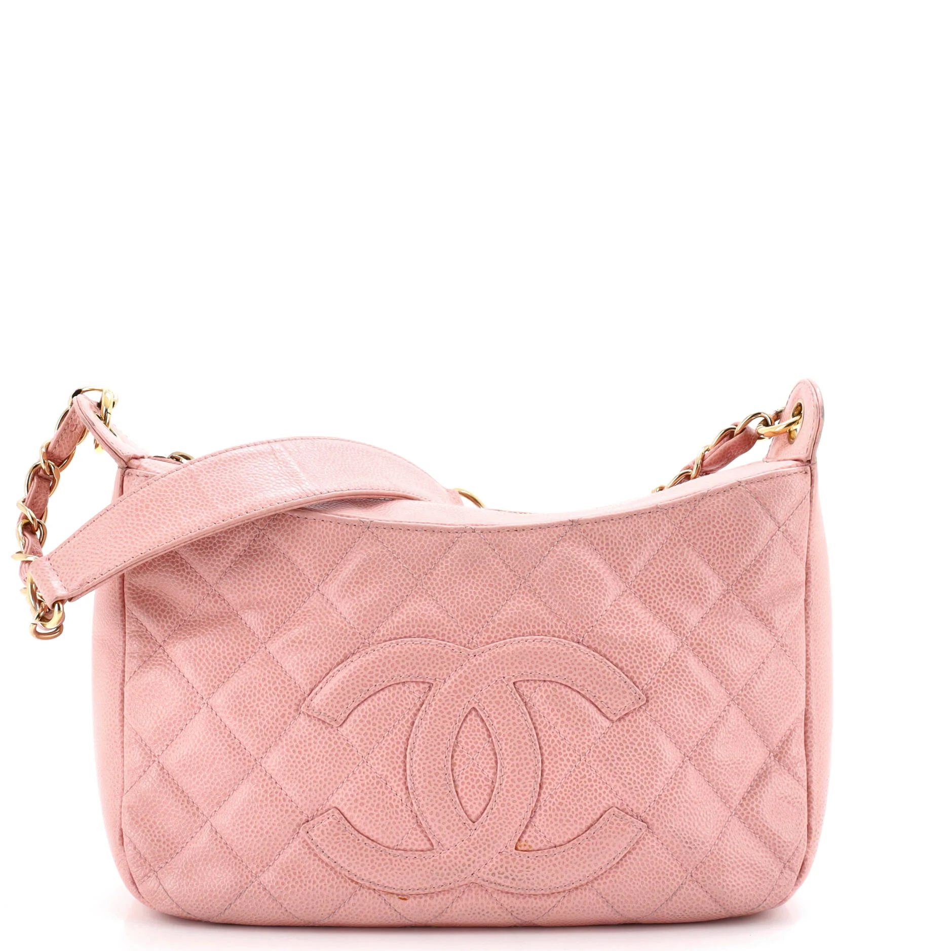 Timeless CC Chain Shoulder Bag Quilted Caviar Medium