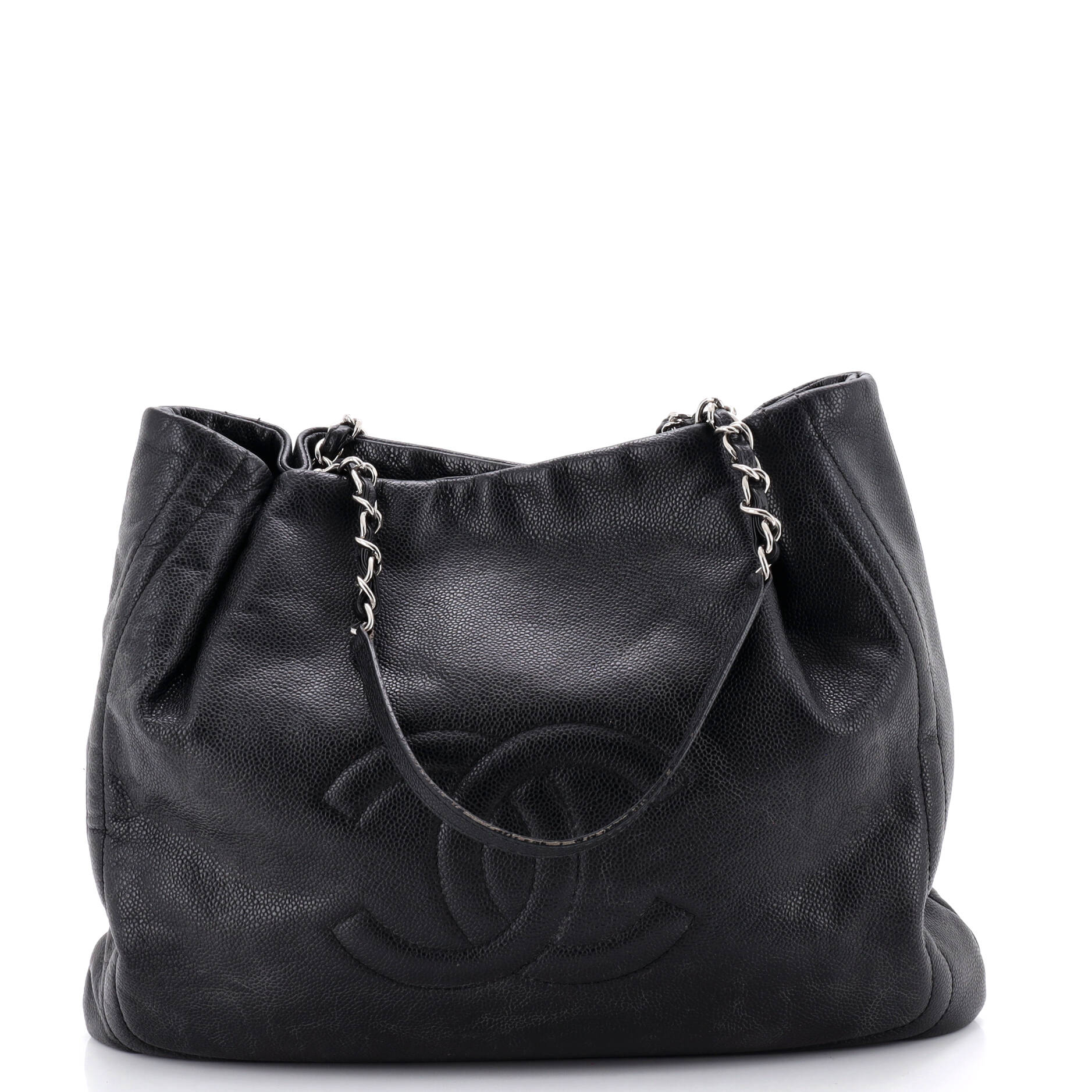 Timeless Chain Tote Caviar Large