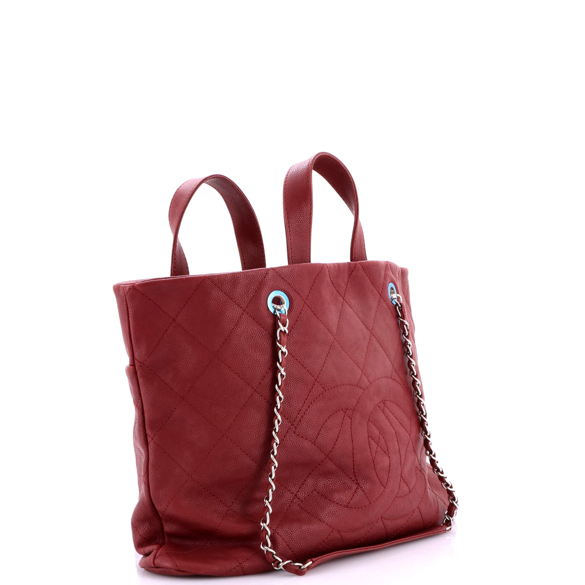 Timeless Shopping Tote Quilted Caviar Large - Image 2
