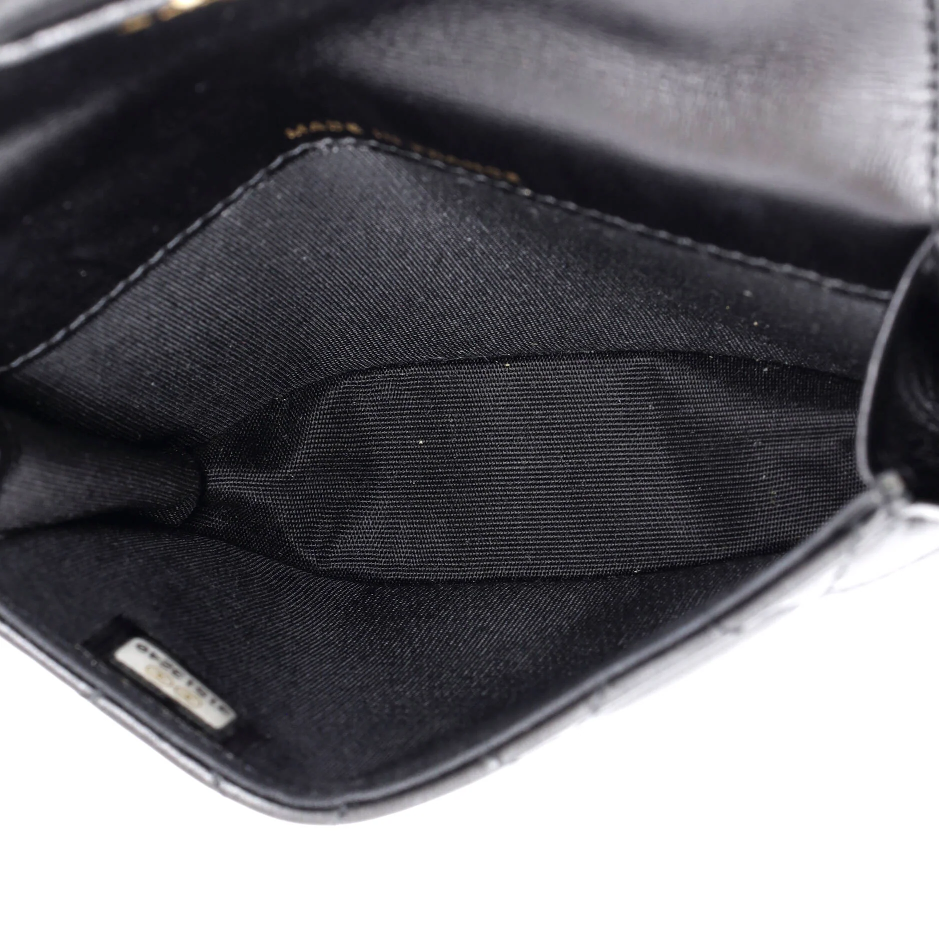 Top Handle Flap Coin Purse with Chain Quilted Lambskin - Image 6