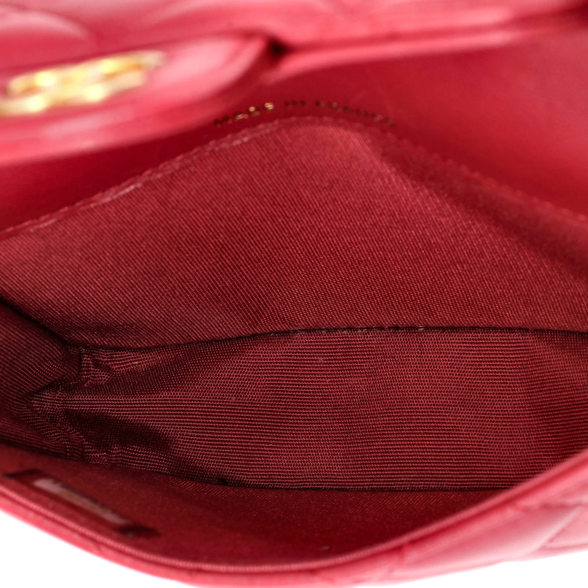Top Handle Flap Coin Purse with Chain Quilted Lambskin - Image 6