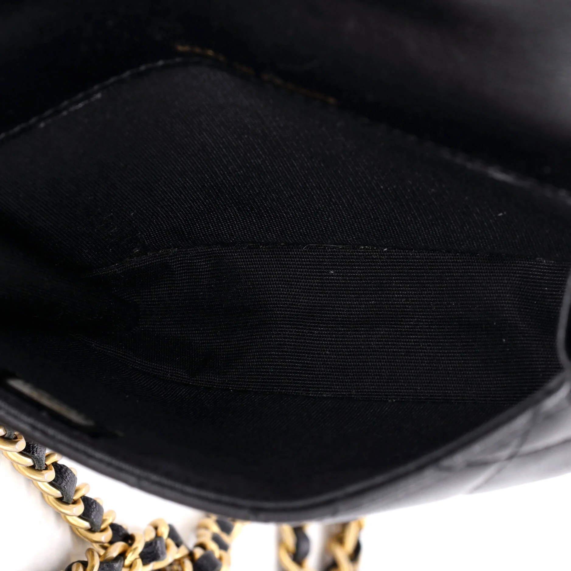 Top Handle Flap Coin Purse with Chain Quilted Lambskin - Image 5