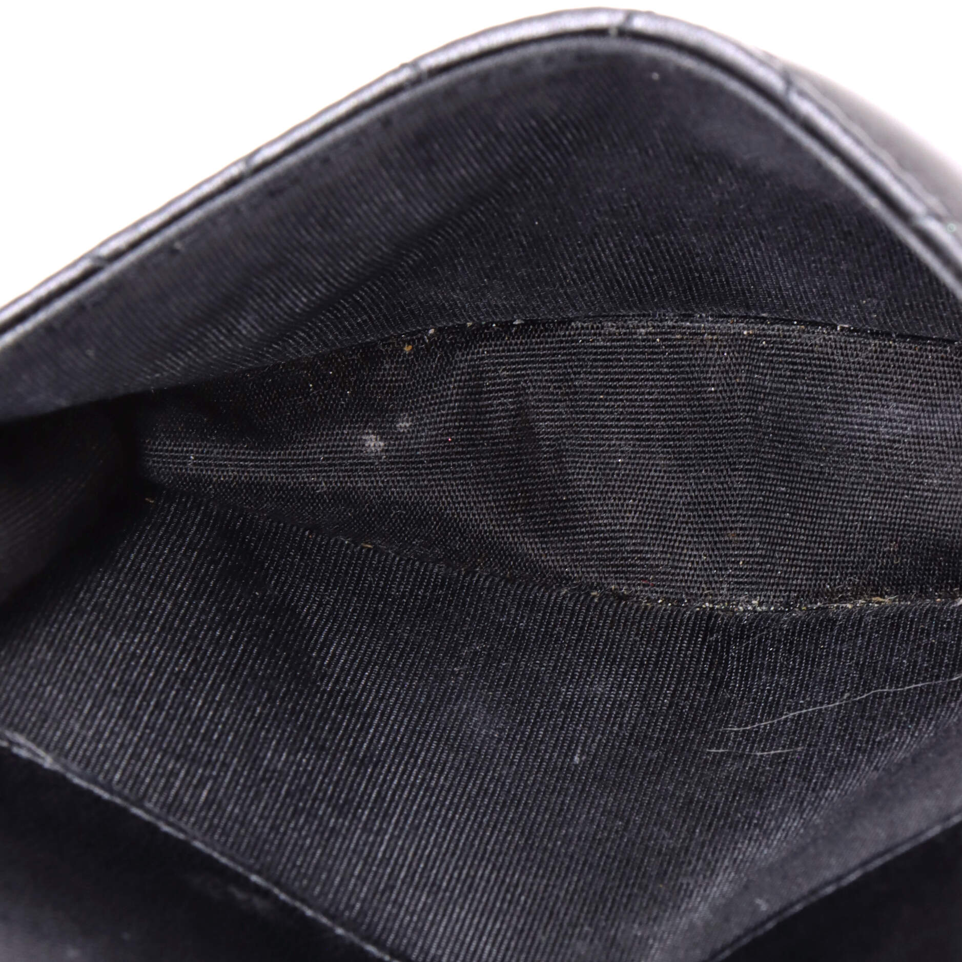 Top Handle Flap Coin Purse with Chain Quilted Lambskin - Image 5