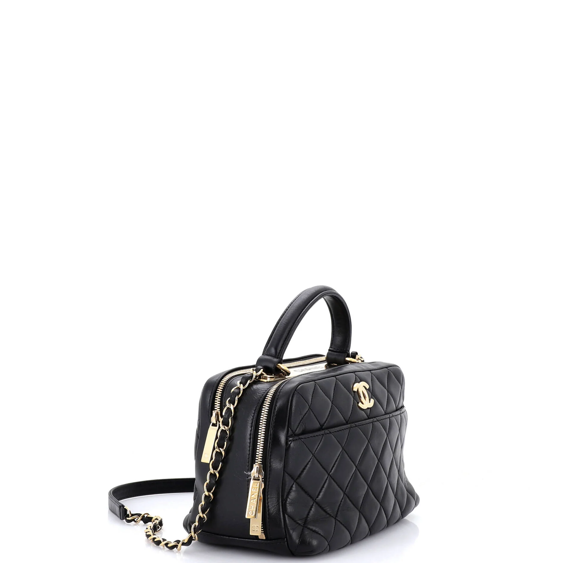 Trendy CC Bowling Bag Quilted Lambskin Medium - Image 2