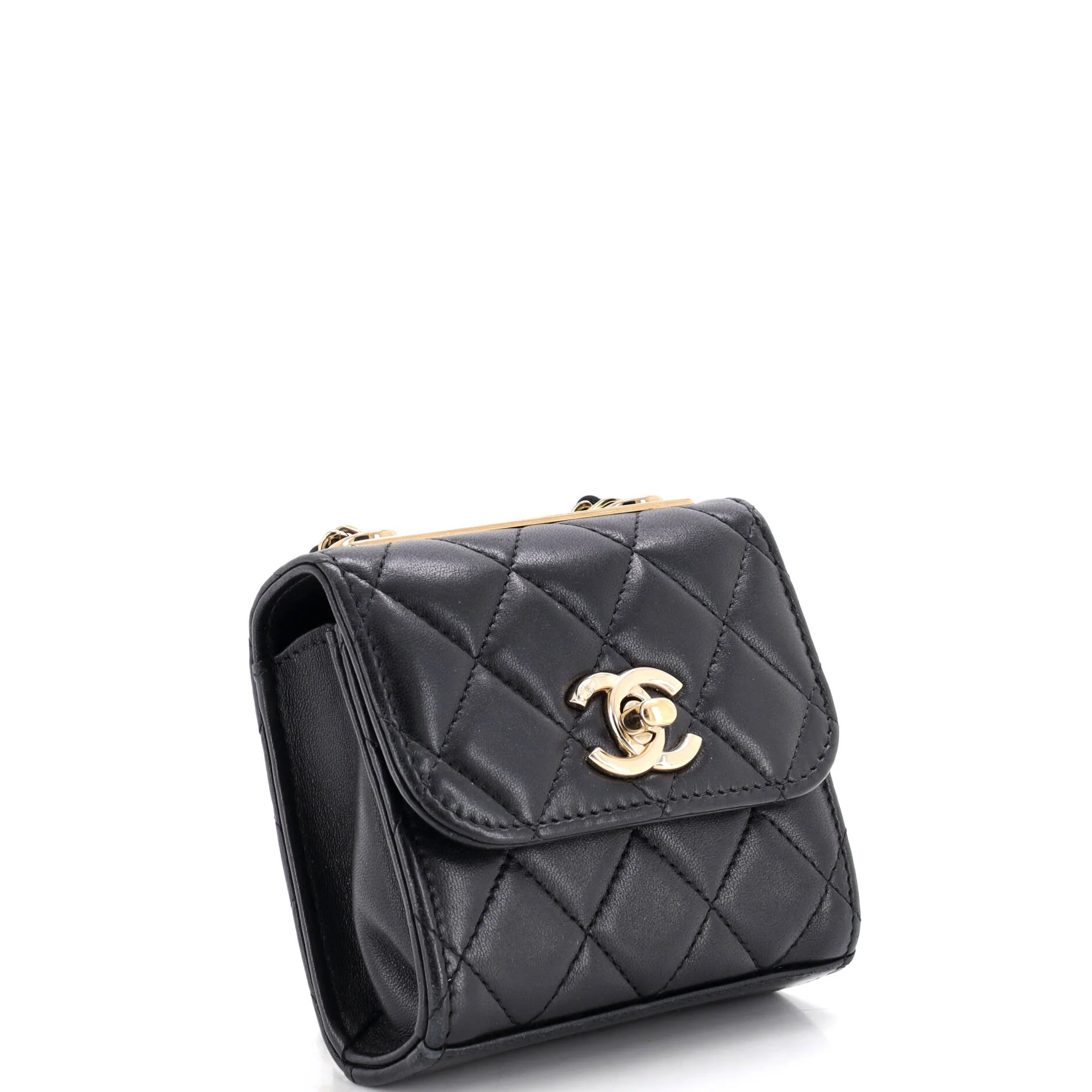 Trendy CC Clutch with Chain Quilted Lambskin Small - Image 3