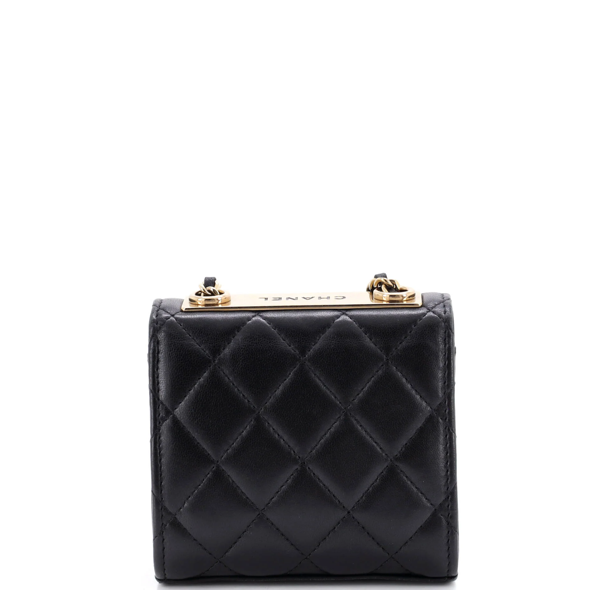 Trendy CC Clutch with Chain Quilted Lambskin Small - Image 4