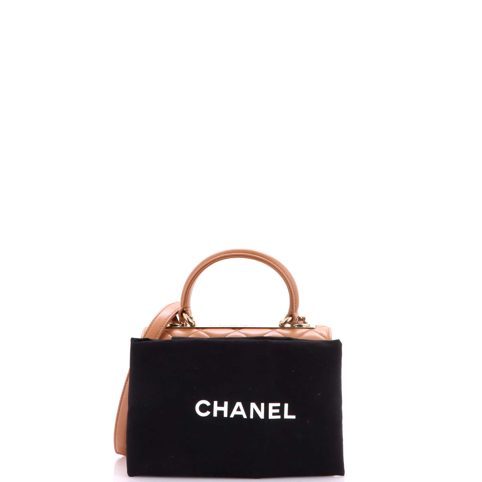 Trendy CC Top Handle Bag Quilted Lambskin Small - Image 2