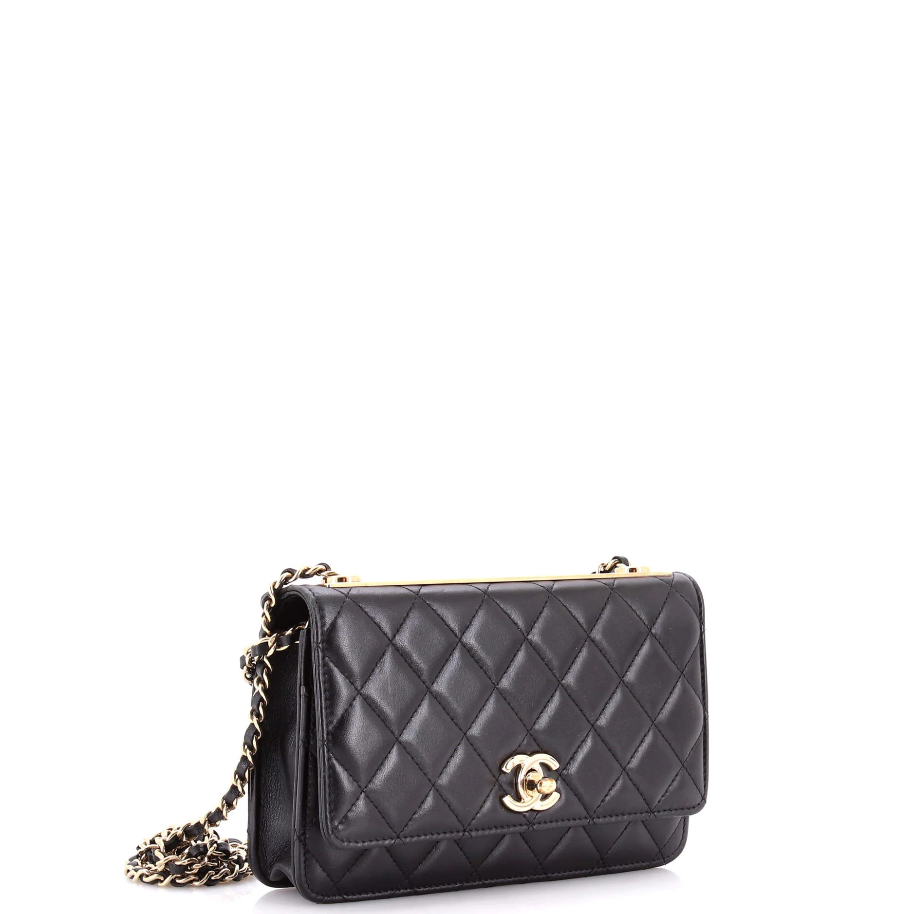 Trendy CC Wallet on Chain Quilted Lambskin - Image 2