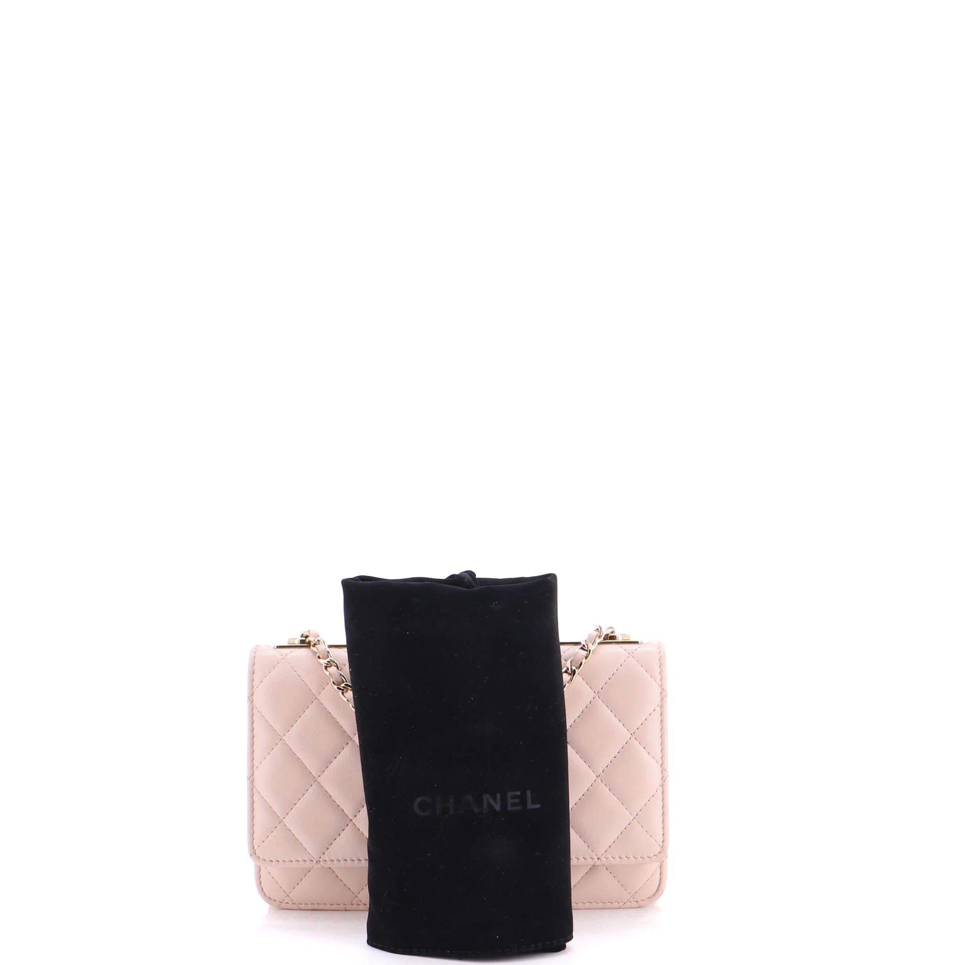Trendy CC Wallet on Chain Quilted Lambskin - Image 2
