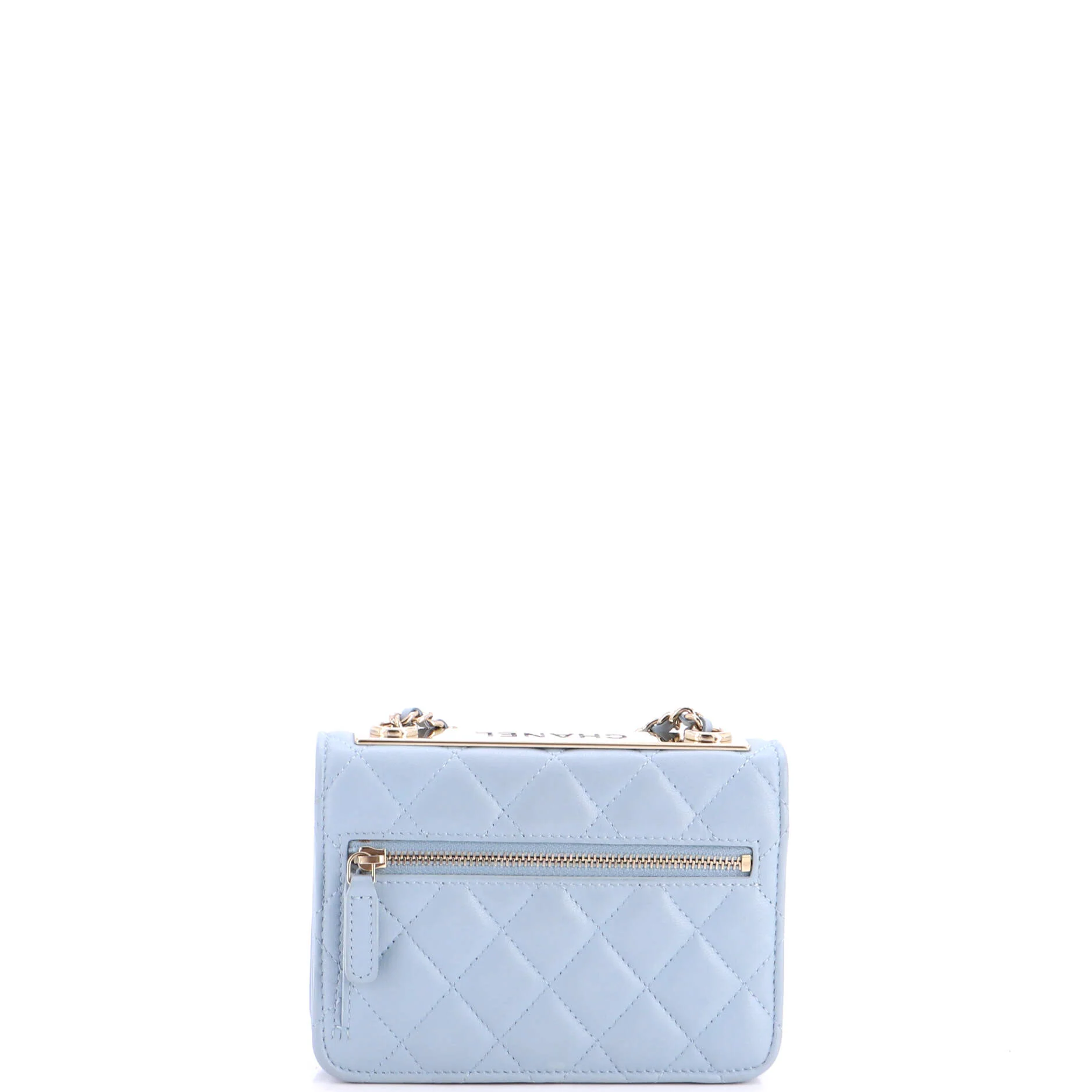 Trendy CC Wallet on Chain Quilted Lambskin Mini - Image 4
