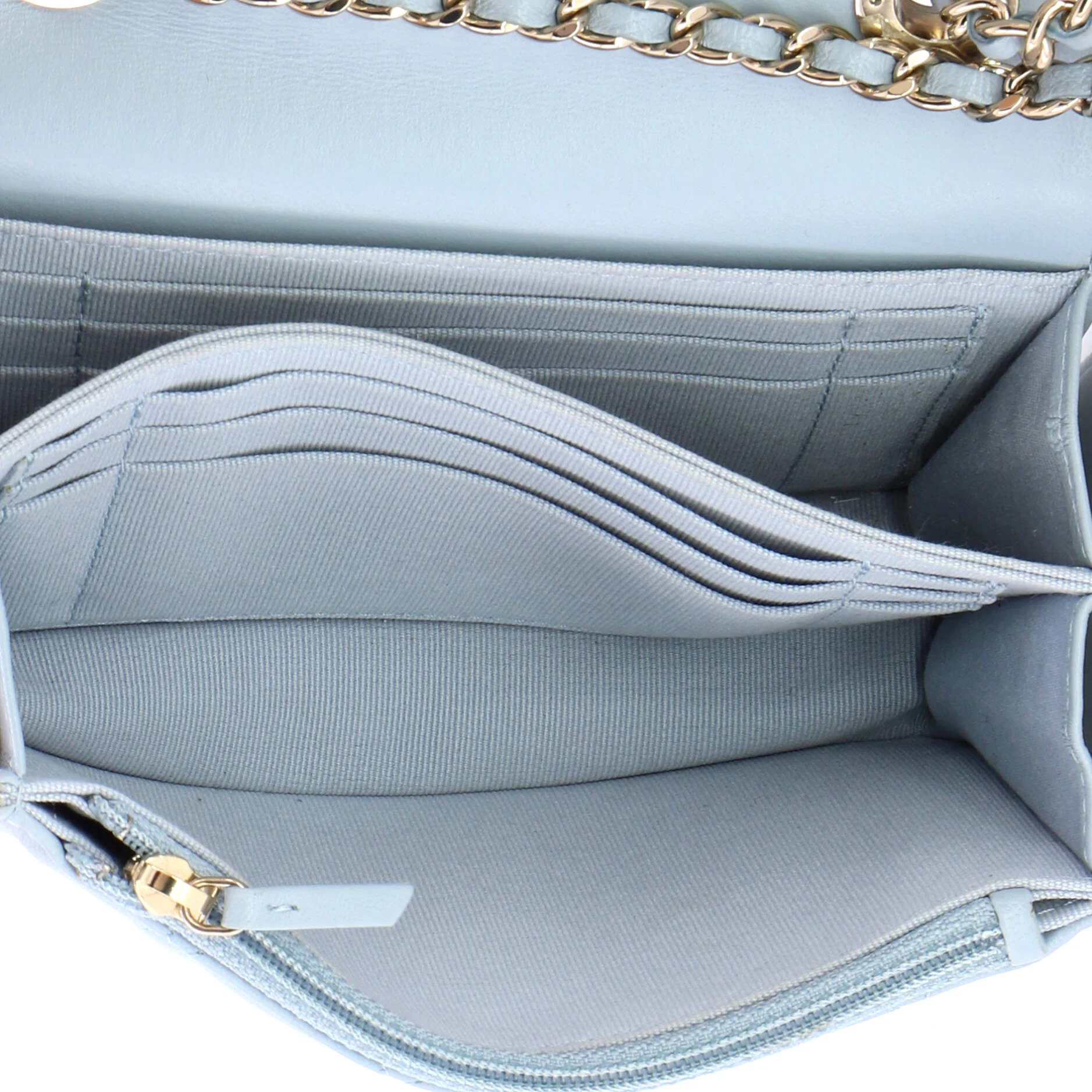 Trendy CC Wallet on Chain Quilted Lambskin Mini - Image 6