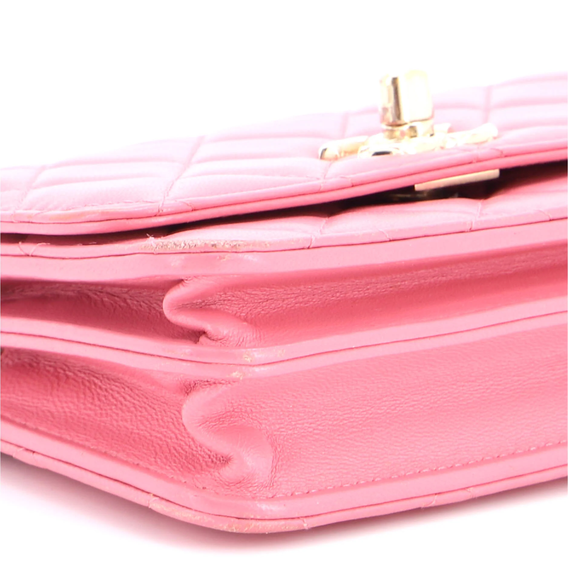 Trendy CC Wallet on Chain Quilted Lambskin Mini - Image 6