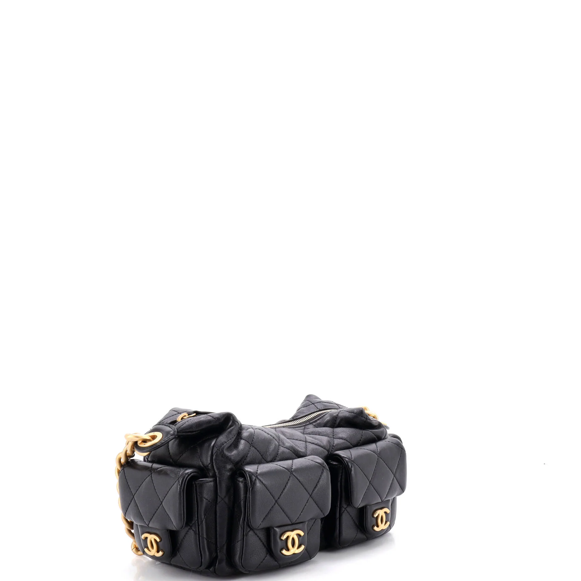 Trendy Pockets Hobo Quilted Lambskin Large - Image 2