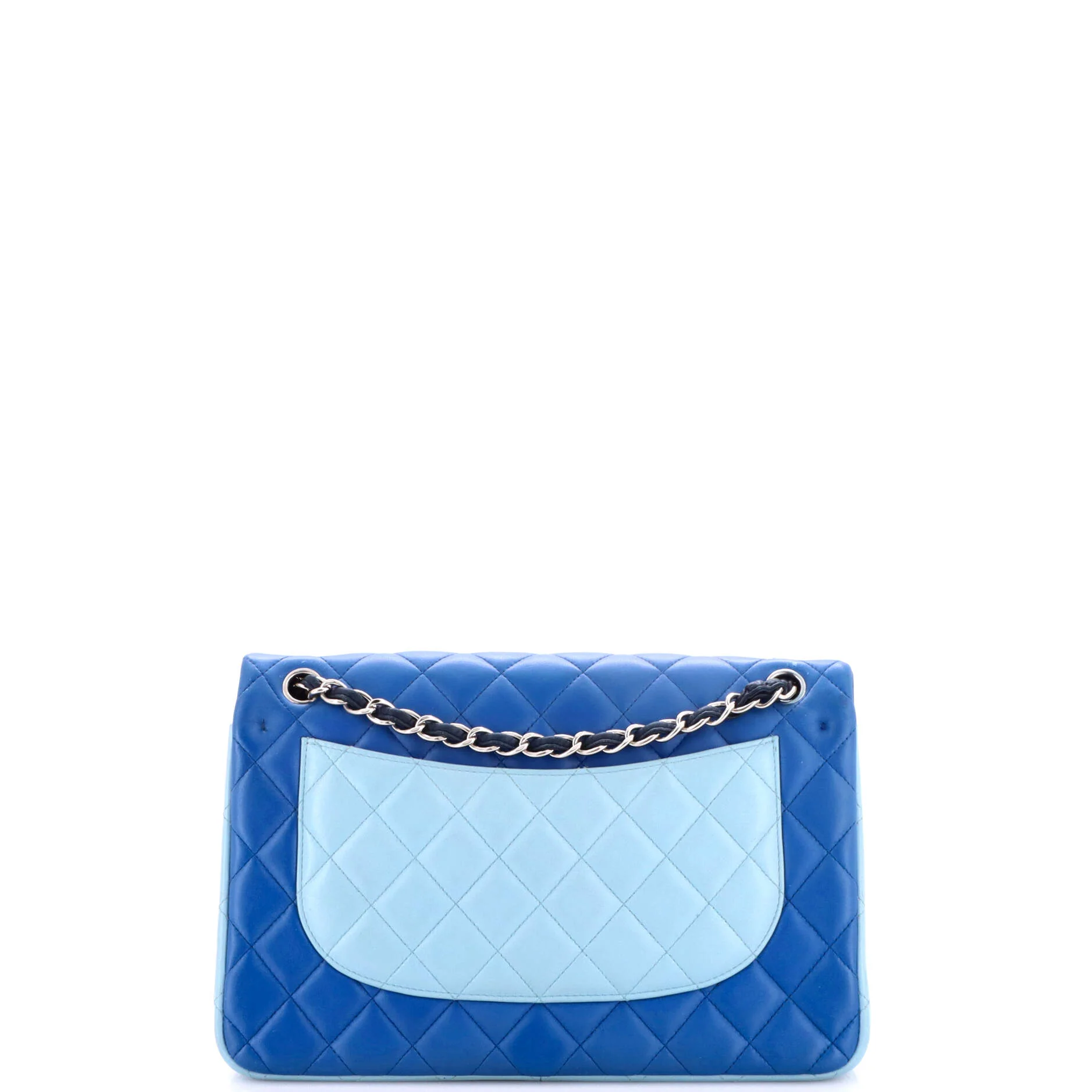 Tricolor Classic Double Flap Bag Quilted Lambskin Jumbo - Image 3