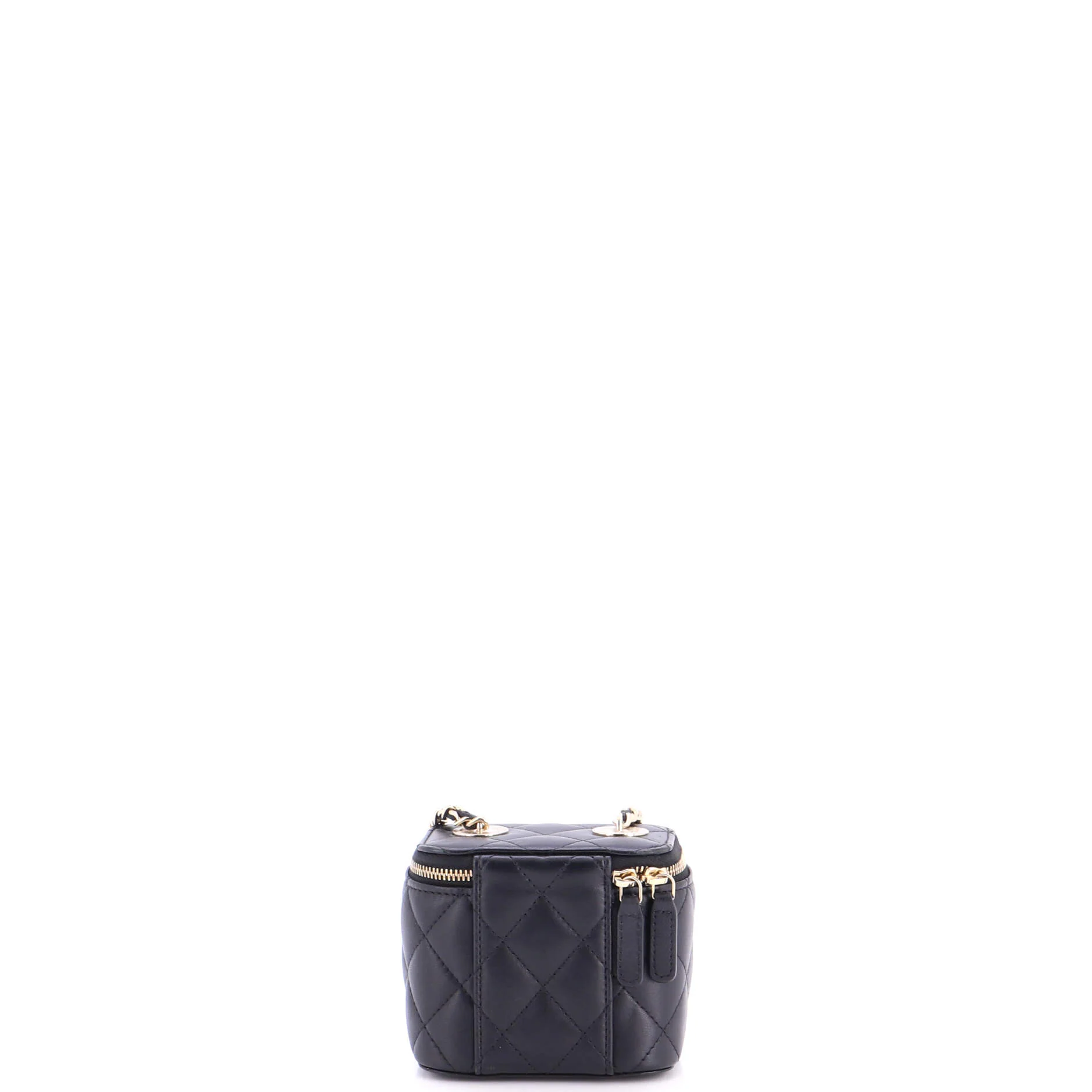 Vanity Case with Pearl Chain Quilted Lambskin Mini - Image 3