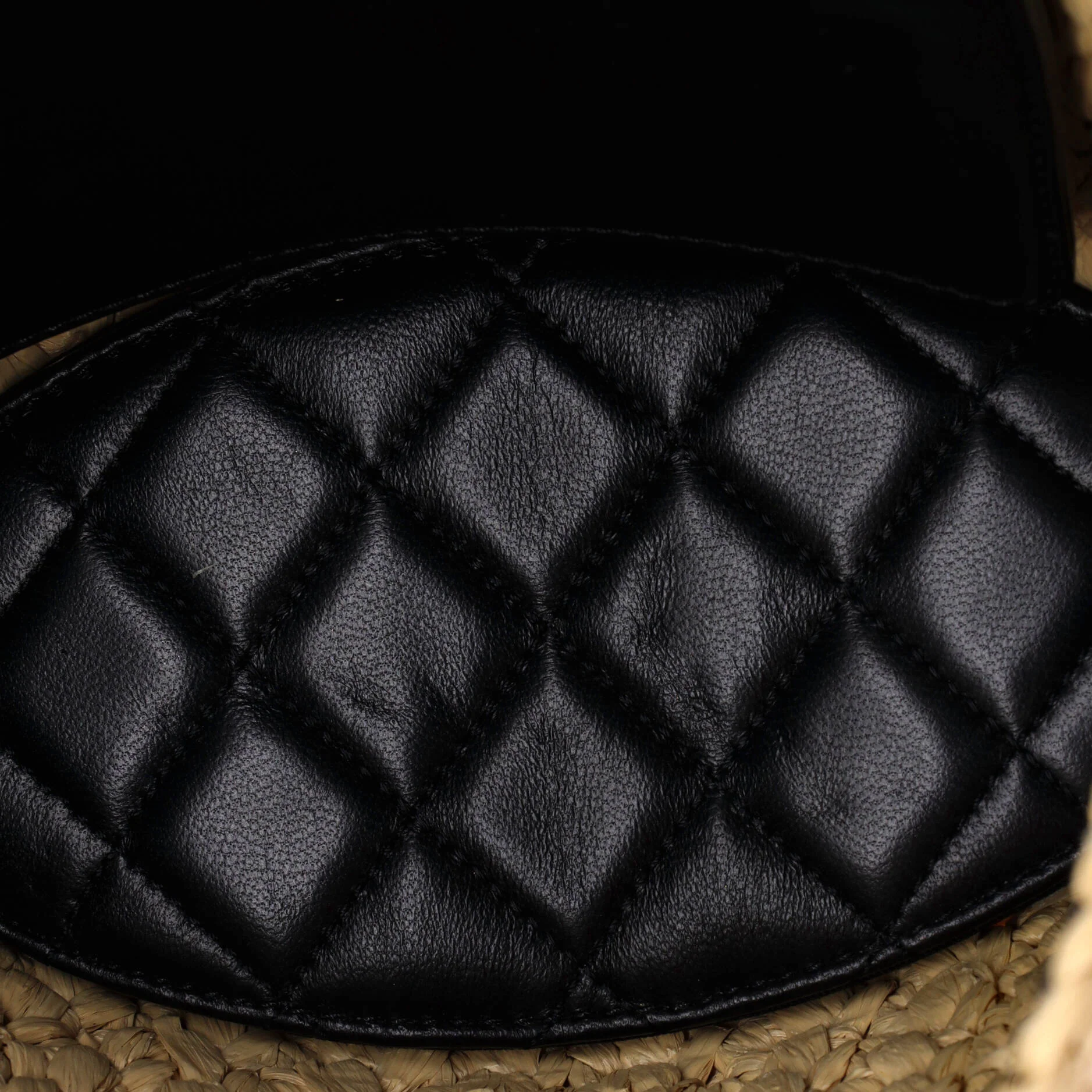 Venice Beach Basket Flap Bag Braided Raffia Small - Image 5