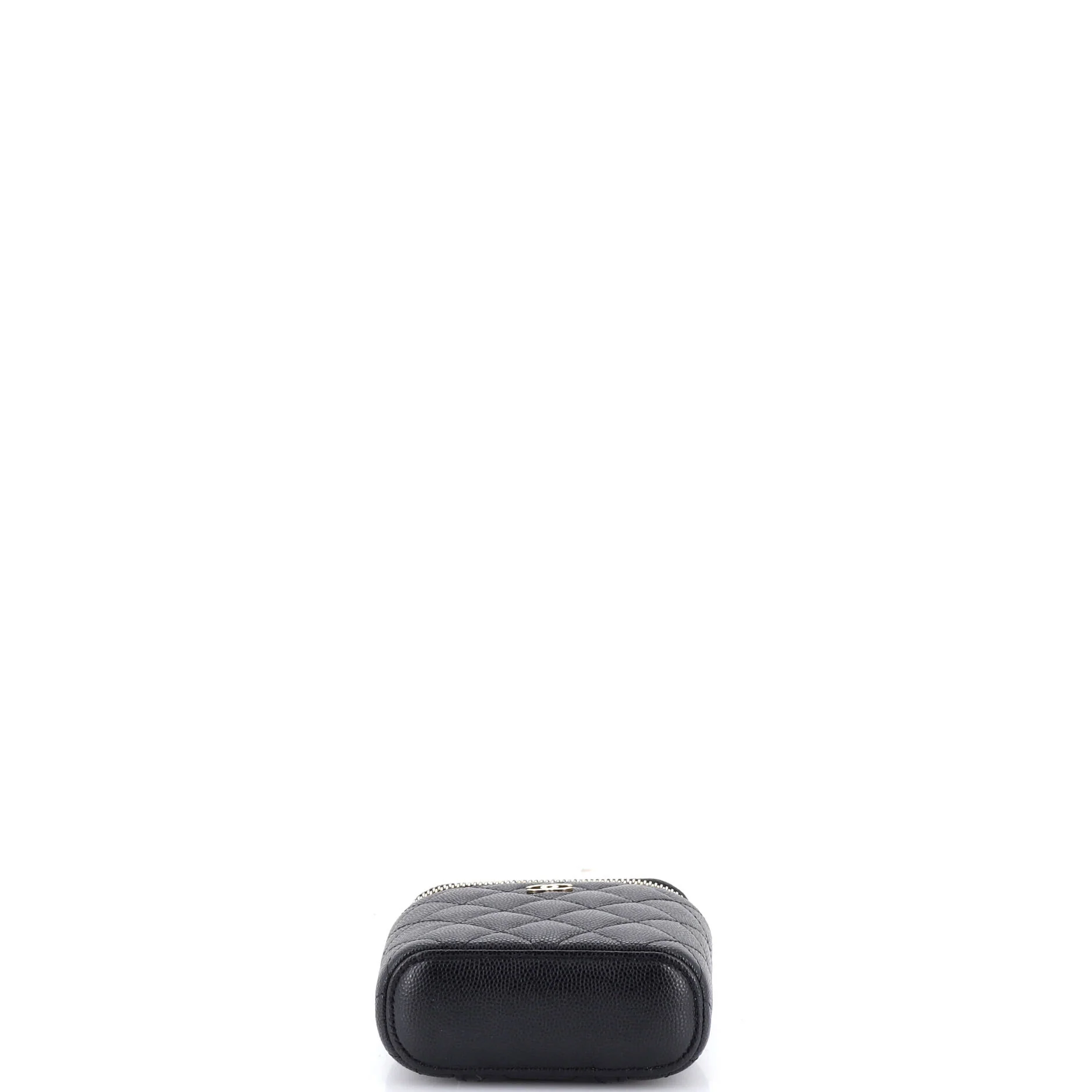 Vertical Classic Vanity Case with Chain Quilted Caviar Mini - Image 4