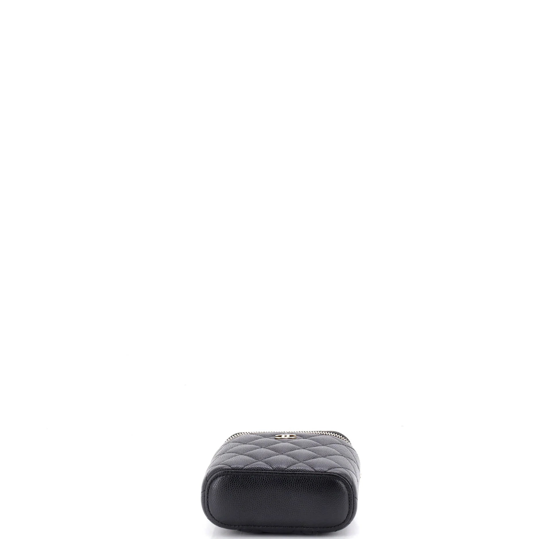 Vertical Classic Vanity Case with Chain Quilted Caviar Mini - Image 4