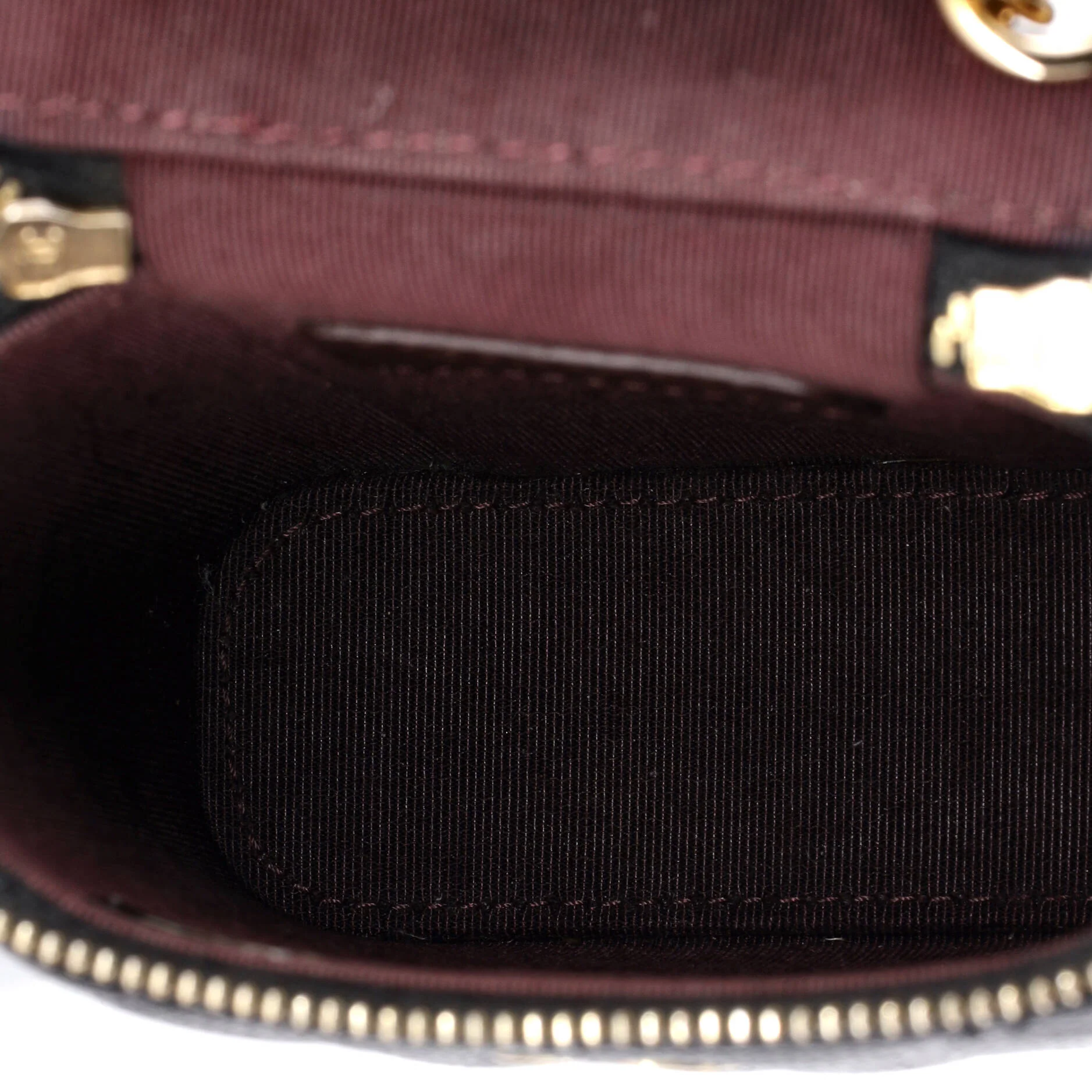 Vertical Classic Vanity Case with Chain Quilted Caviar Mini - Image 5