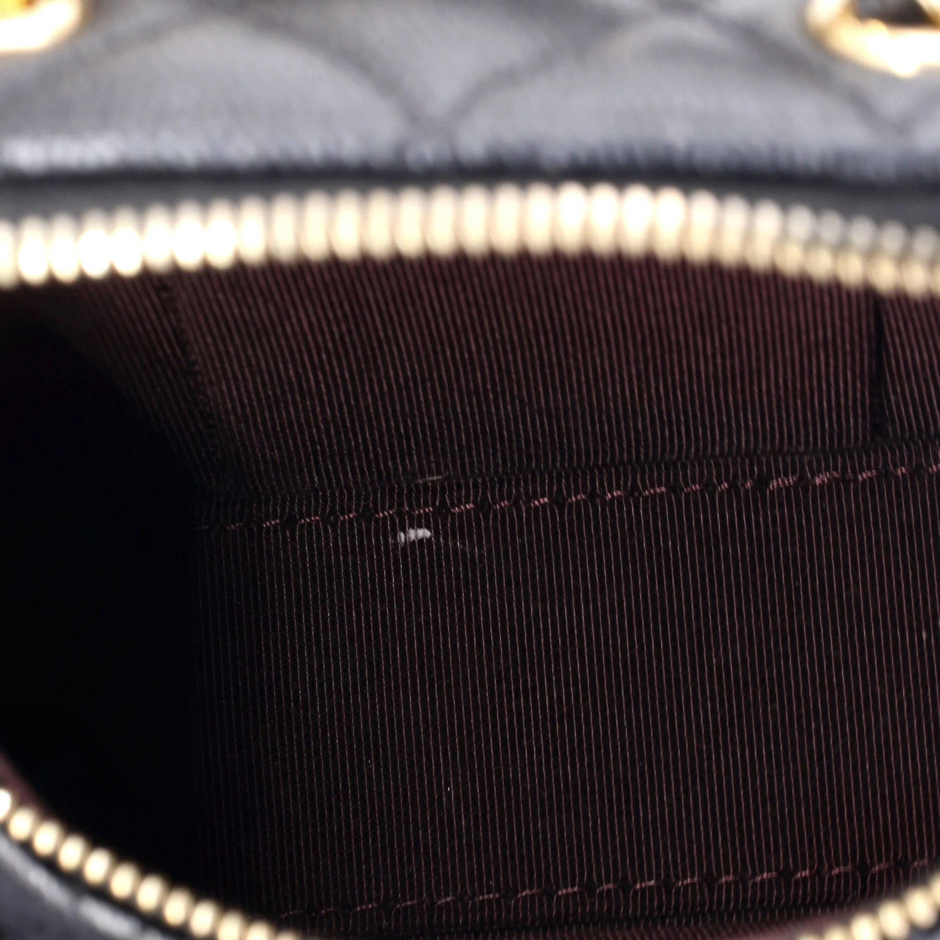 Vertical Classic Vanity Case with Chain Quilted Caviar Mini - Image 5
