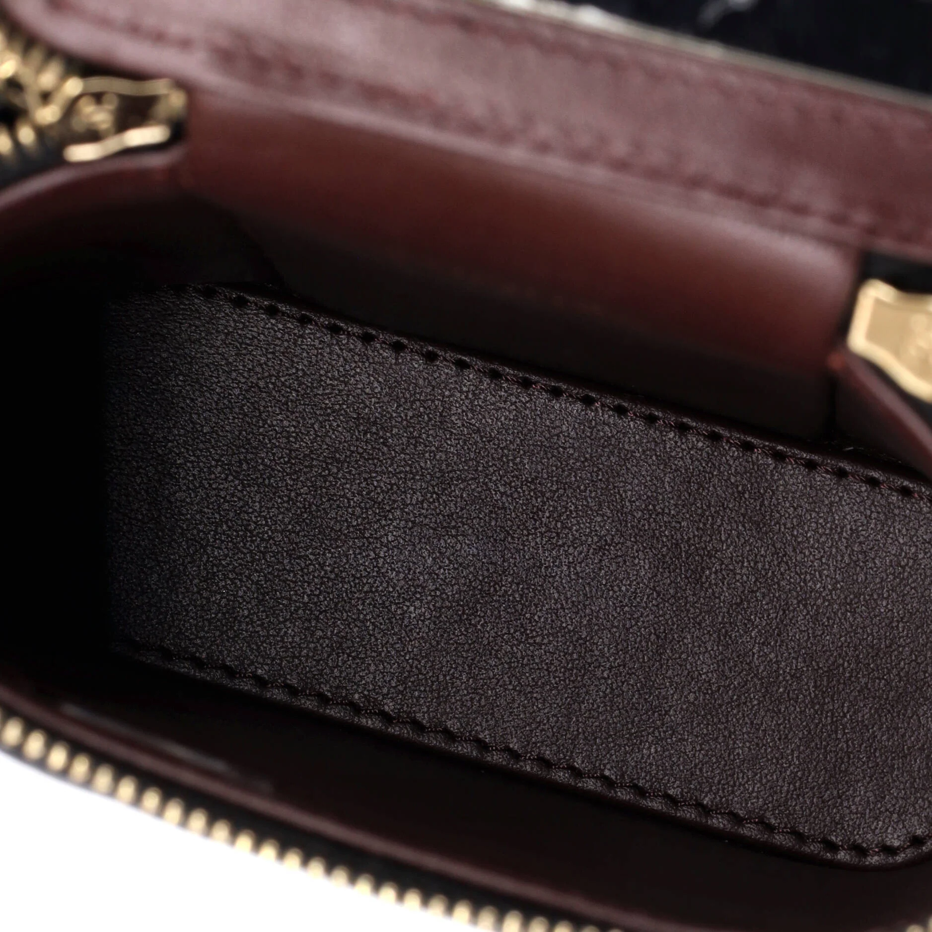 Vertical Classic Vanity Case with Chain Quilted Caviar Small - Image 5
