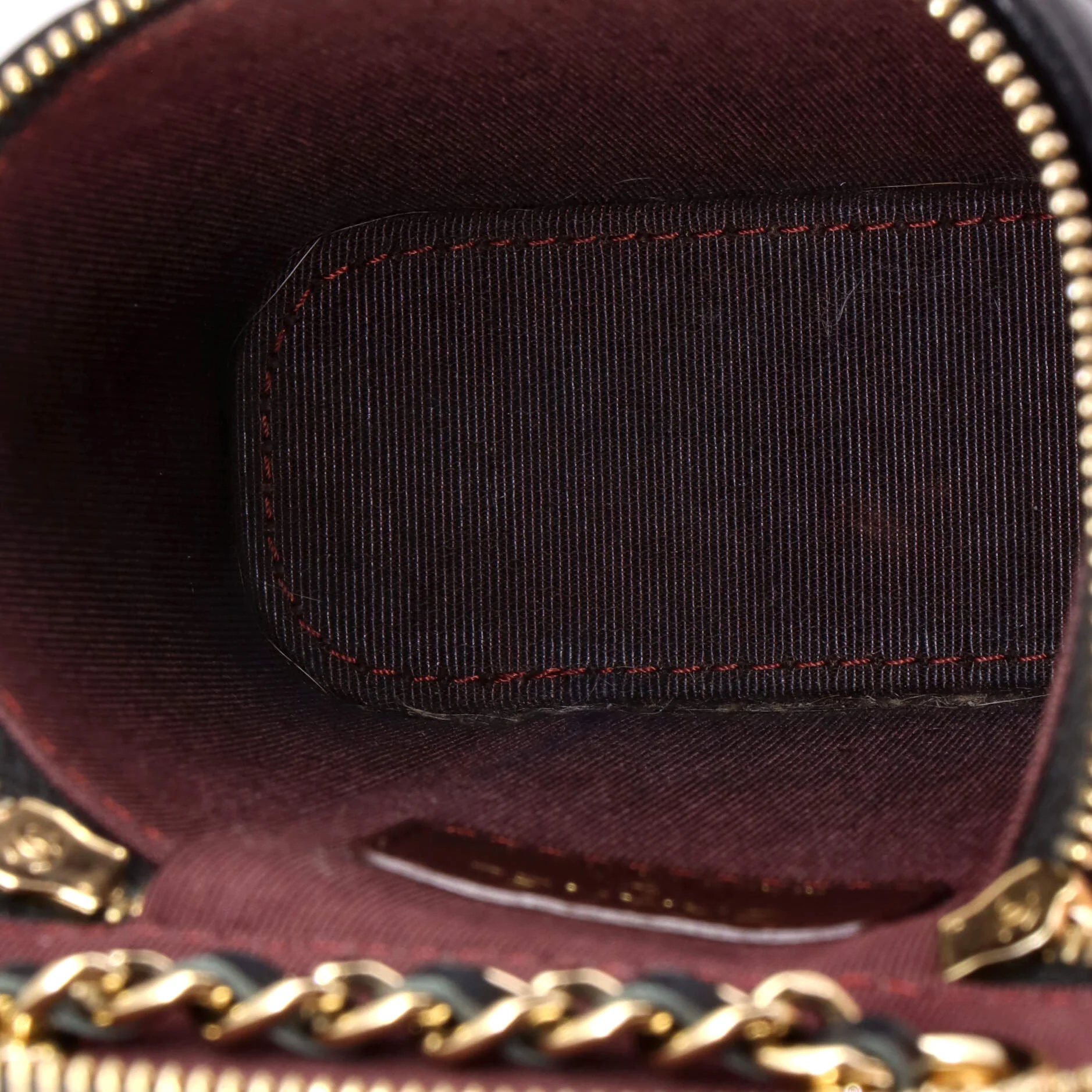 Vertical Classic Vanity Case with Chain Quilted Lambskin Small - Image 5