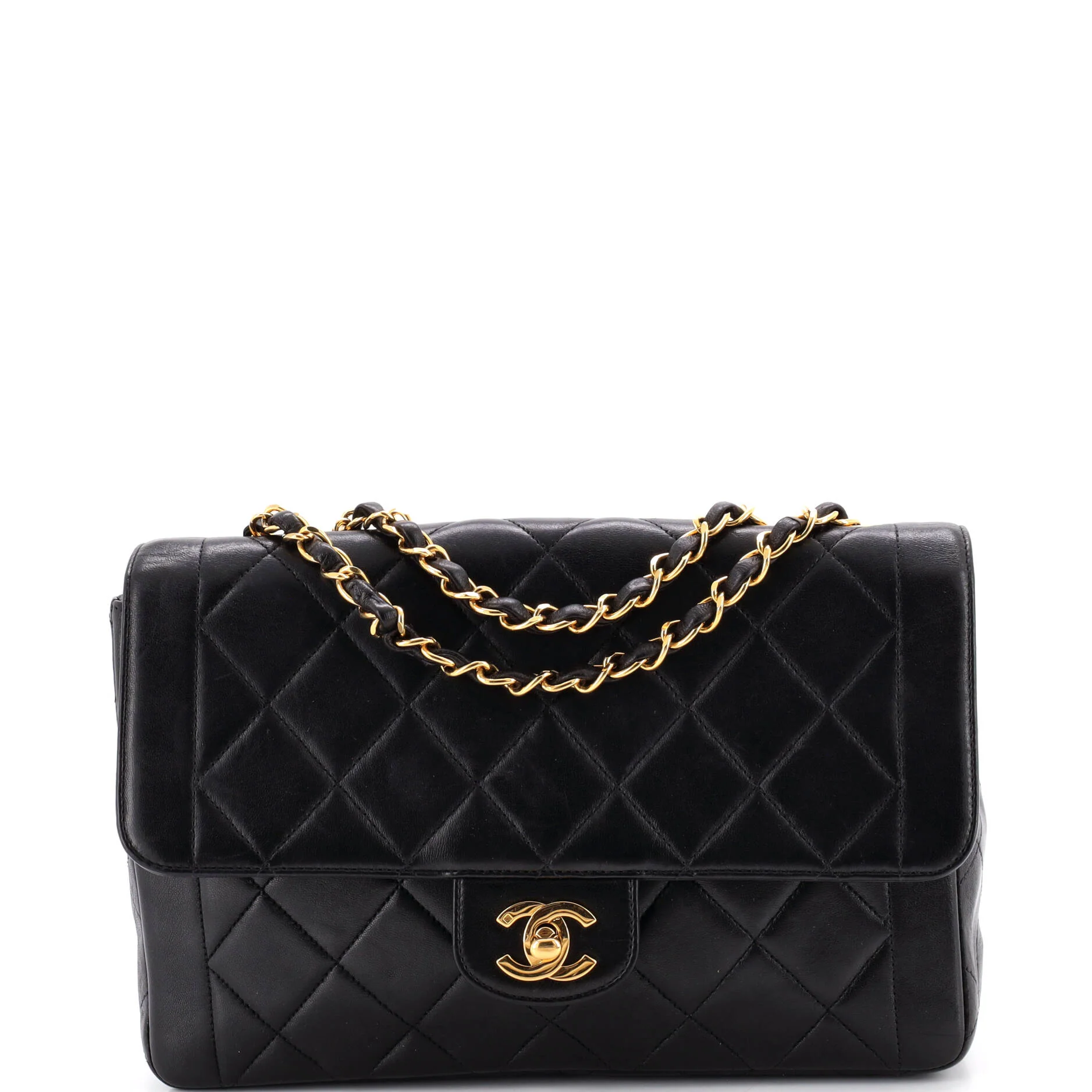 Vintage CC Chain Flap Bag Quilted Lambskin Medium