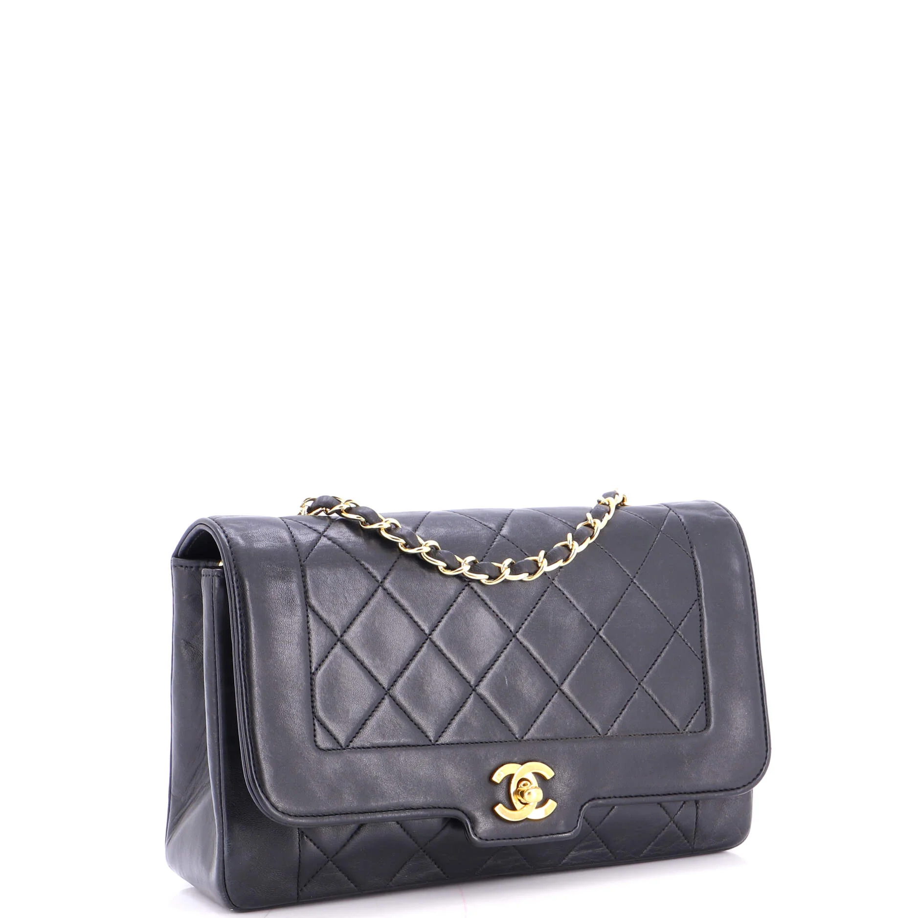 Vintage CC Chain Flap Bag Quilted Lambskin Medium - Image 2